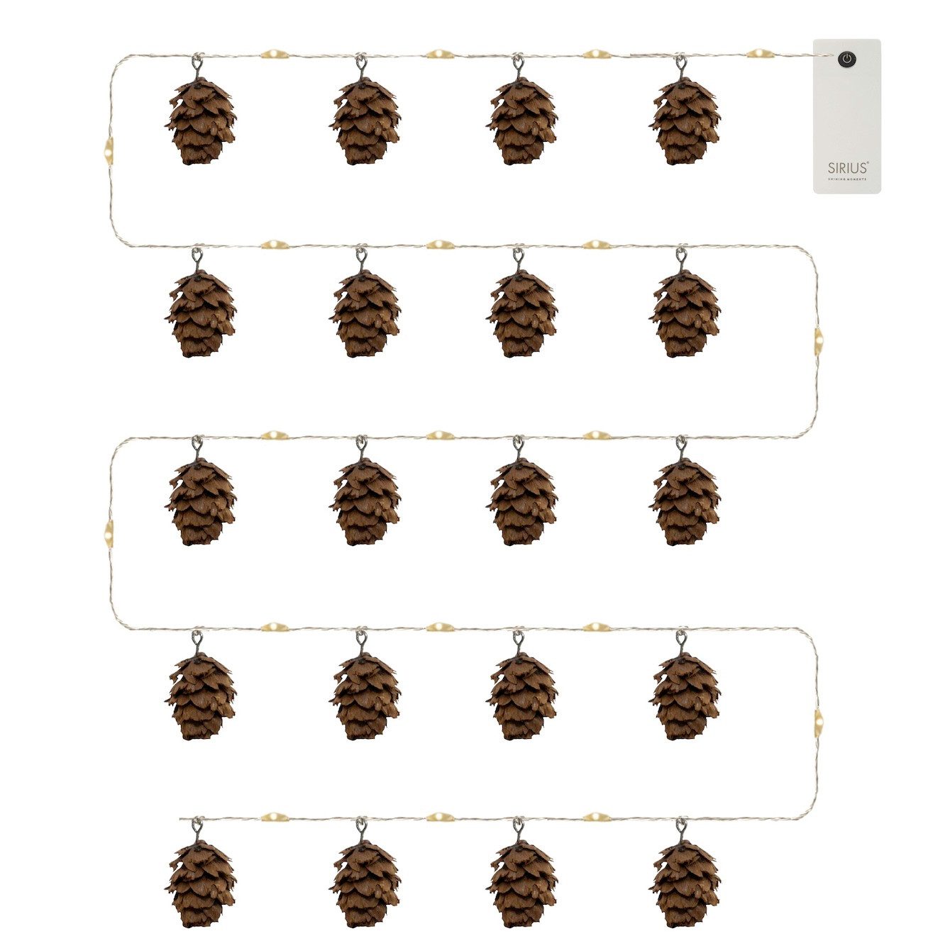 Sirius Home A/S LED-Lichterkette Tannenzapfen Molly Garland, 20-flammig