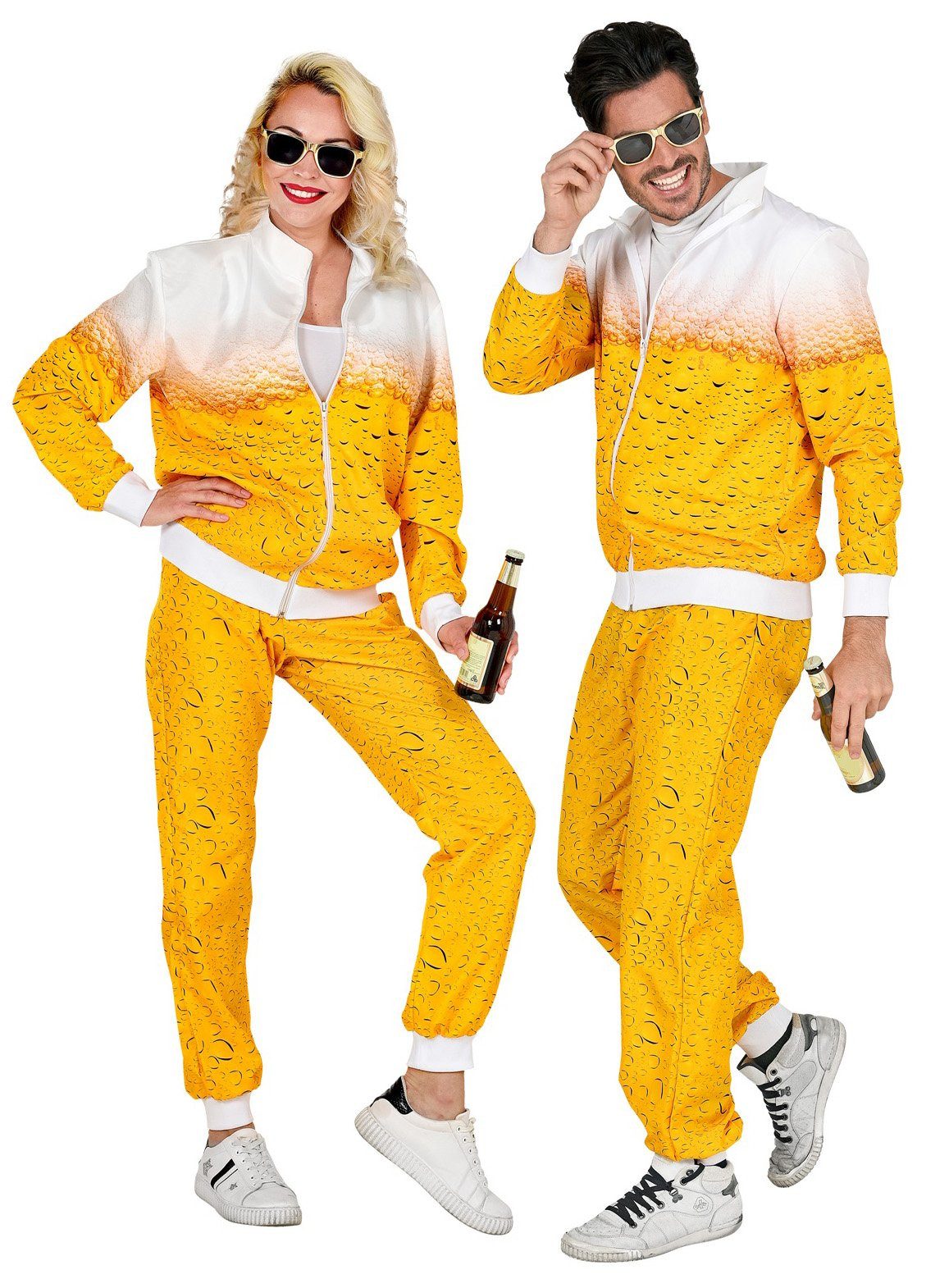 Widdmann Kostüm Bier Jogginganzug, Bierbauch kann ja jeder - hier gibt's den Bierkörper!