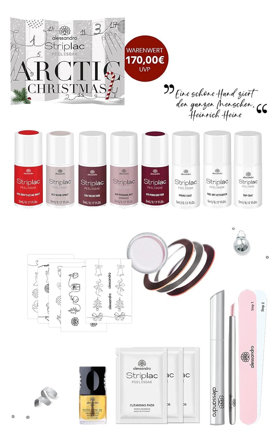 alessandro international Kosmetik-Adventskalender Striplac Arctic Peel or Soak Adventskalender 24 Türchen, VEGAN (24-tlg) – Bild 3 von 3