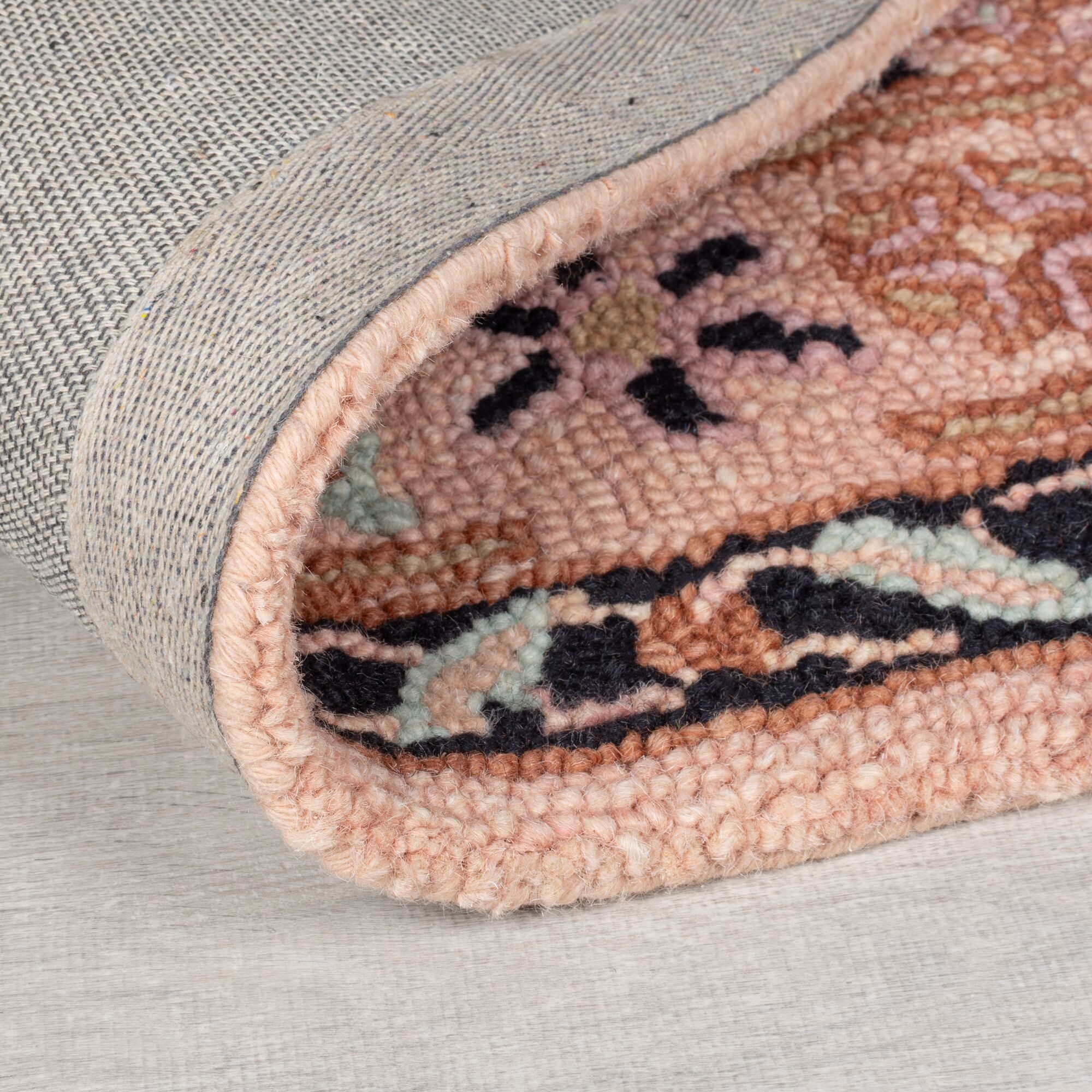 FLAIR RUGS Wollteppich Blossom 3D Effekt, rechteckig, Höhe: 5 mm, Wolle, Teppich, Wohnzimmer, Schlafzimmer, Esszimmer