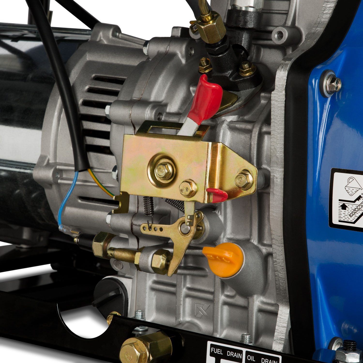 EBERTH 5000 Watt Diesel Generator, 10 HP, 5 kW, 4-stroke, electric starter, 3-phase, 1x 400V, 1x 230V, 1x 12V