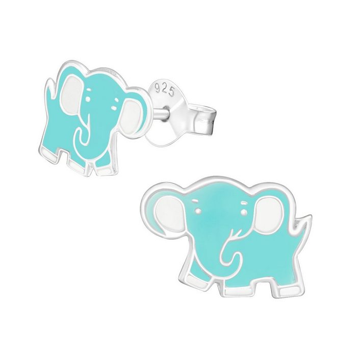 Monkimau Paar Ohrstecker Elefanten Ohrringe 925 Silber Kinder Ohrstecker (Packung) CN11263