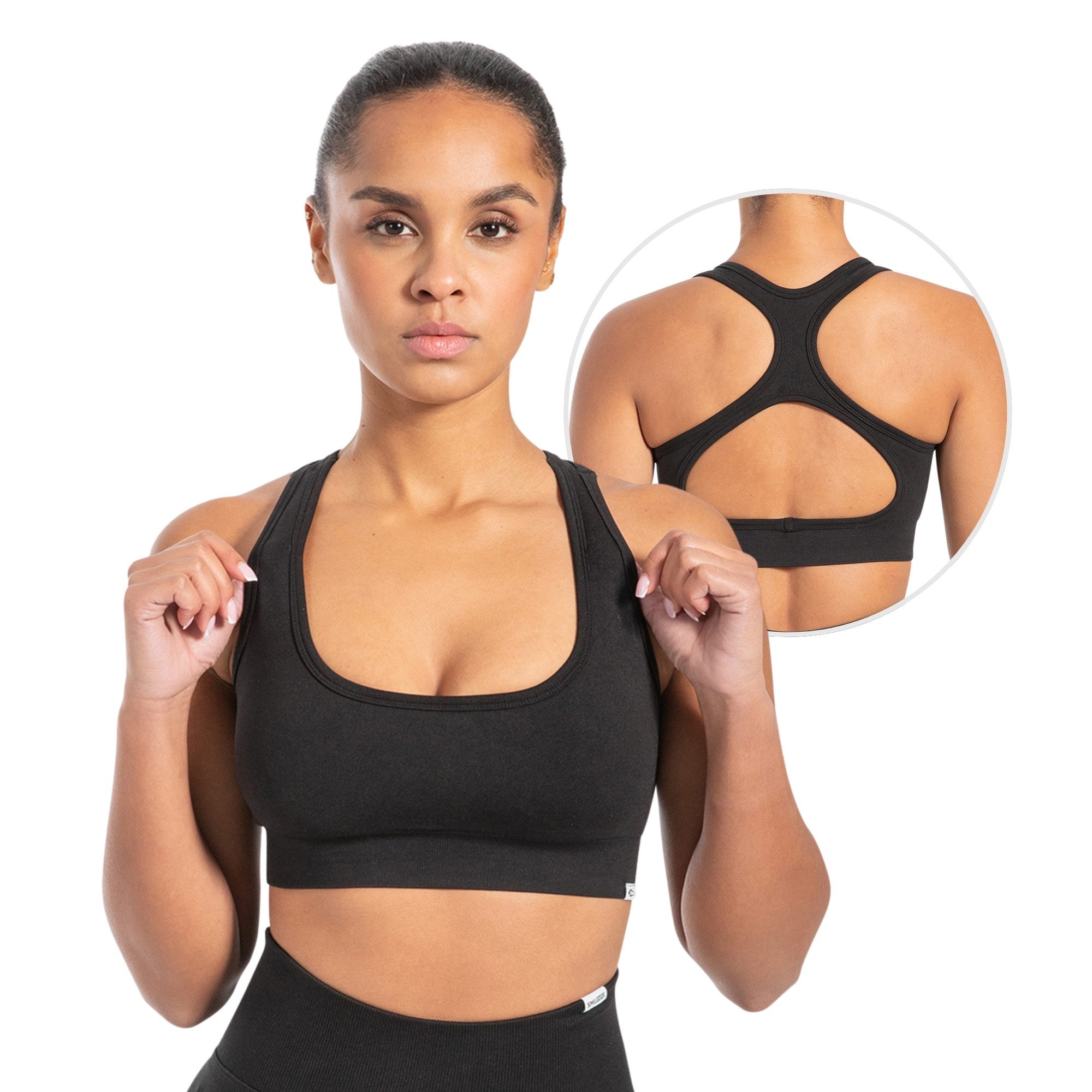 Smilodox Sport-BH Louisa, Blickdicht Rutschfester Sport Bra, Gerippter Stof günstig online kaufen