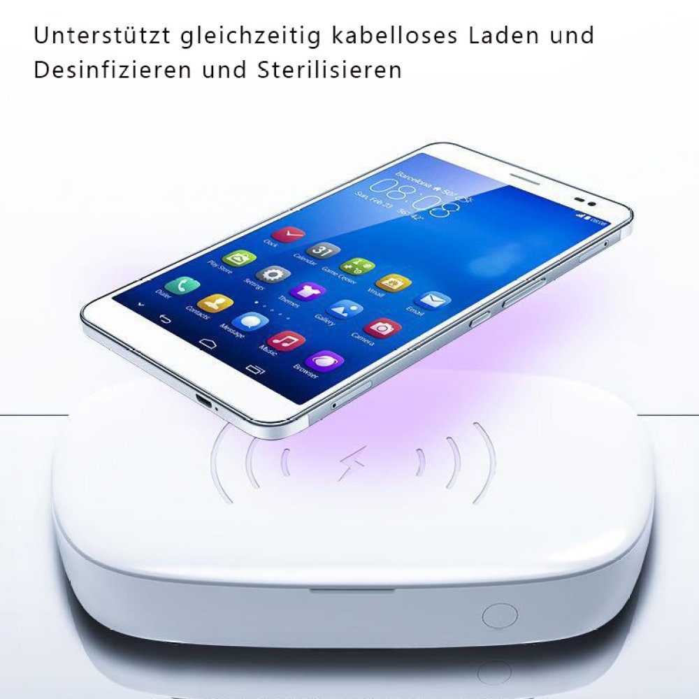 GelldG Smartphone-Hülle »UV-Sterilisator mit drahtlosem Ladegerät  (reduziert das Bakterienwachstum um bis zu 99 %; für iPhone und andere  Geräte etwa von Samsung und Google)«
