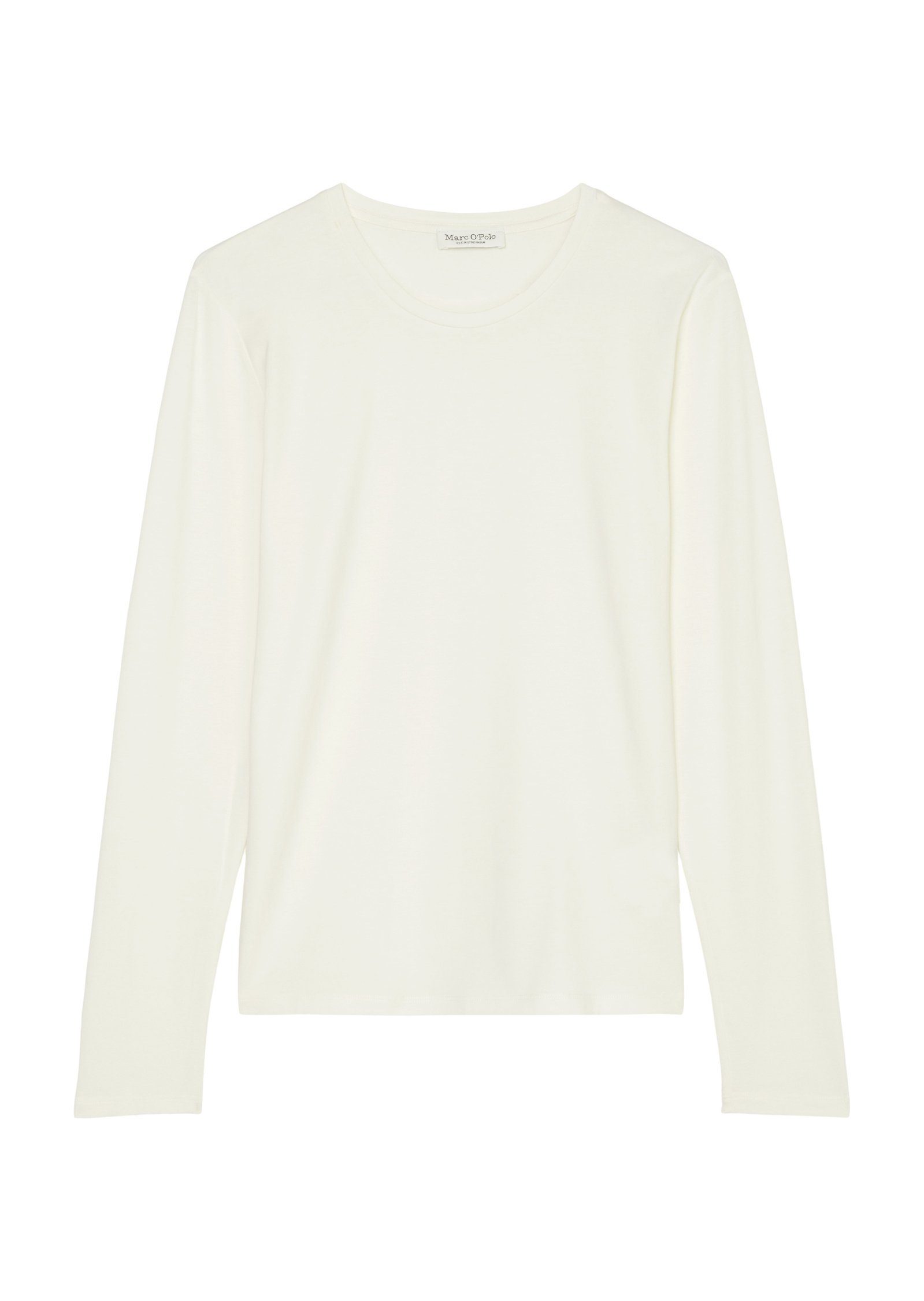 Marc O'Polo Langarmshirt aus OCS weiß Blended Modal TENCEL™