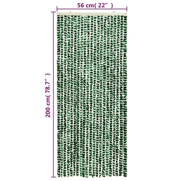 vidaXL Insektenschutz-Vorhang Fliegenvorhang Grün und Weiß 56x200 cm Chenille