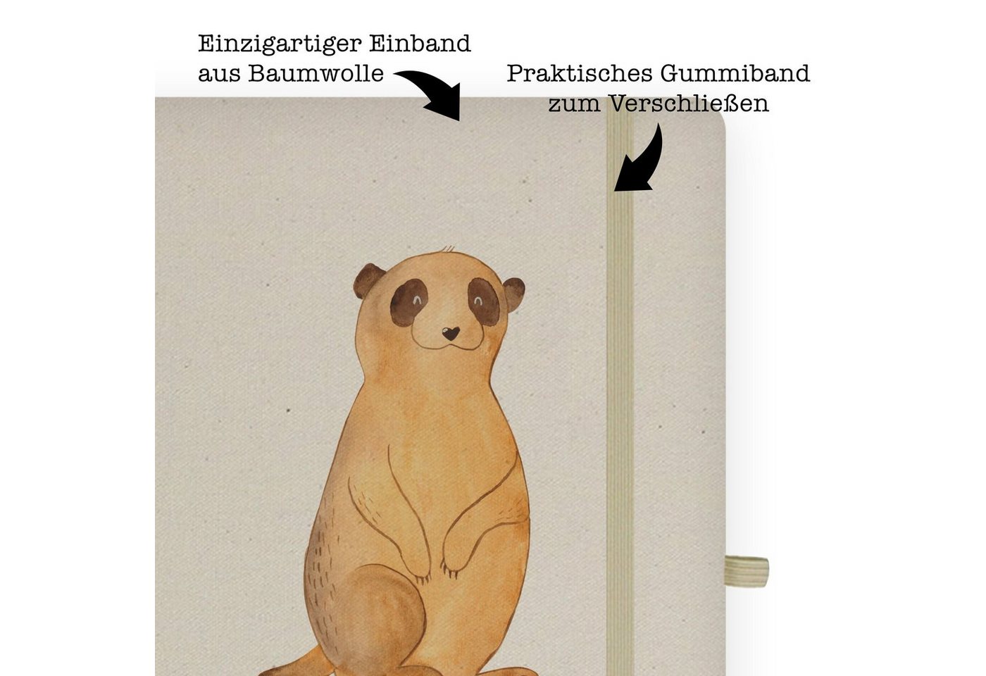 Thumbnail - Mr. & Mrs. Panda Notizbuch Erdmännchen - Transparent - Geschenk, Eintragebuch, Schreibbuch, Noti Mr. & Mrs. Panda, Langl...
