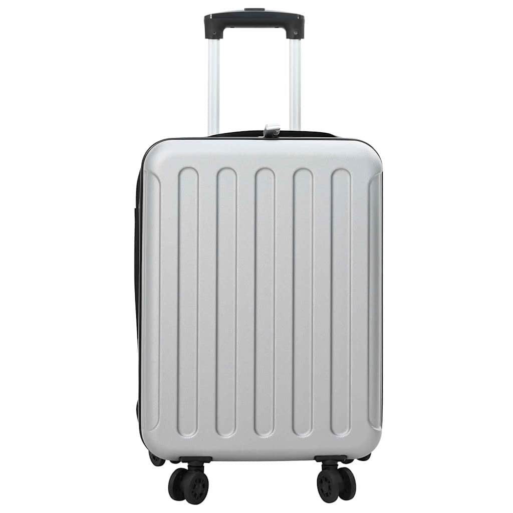 vidaXL Trolley Koffer mit Schloss Silber 34 x 23 x 55,5 cm ABS Kunststoff