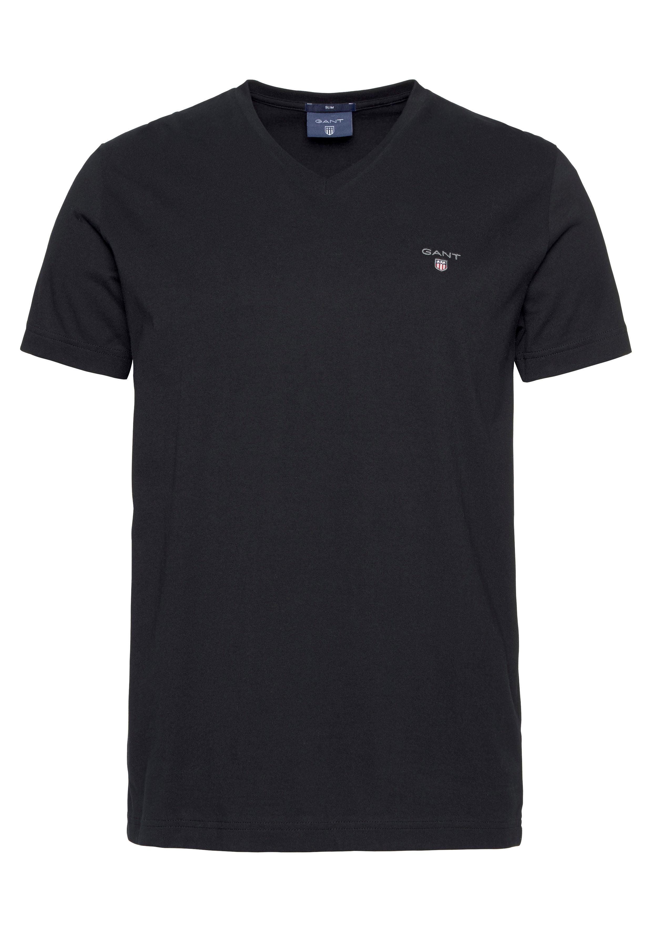 black Blende V-Shirt mit Gant