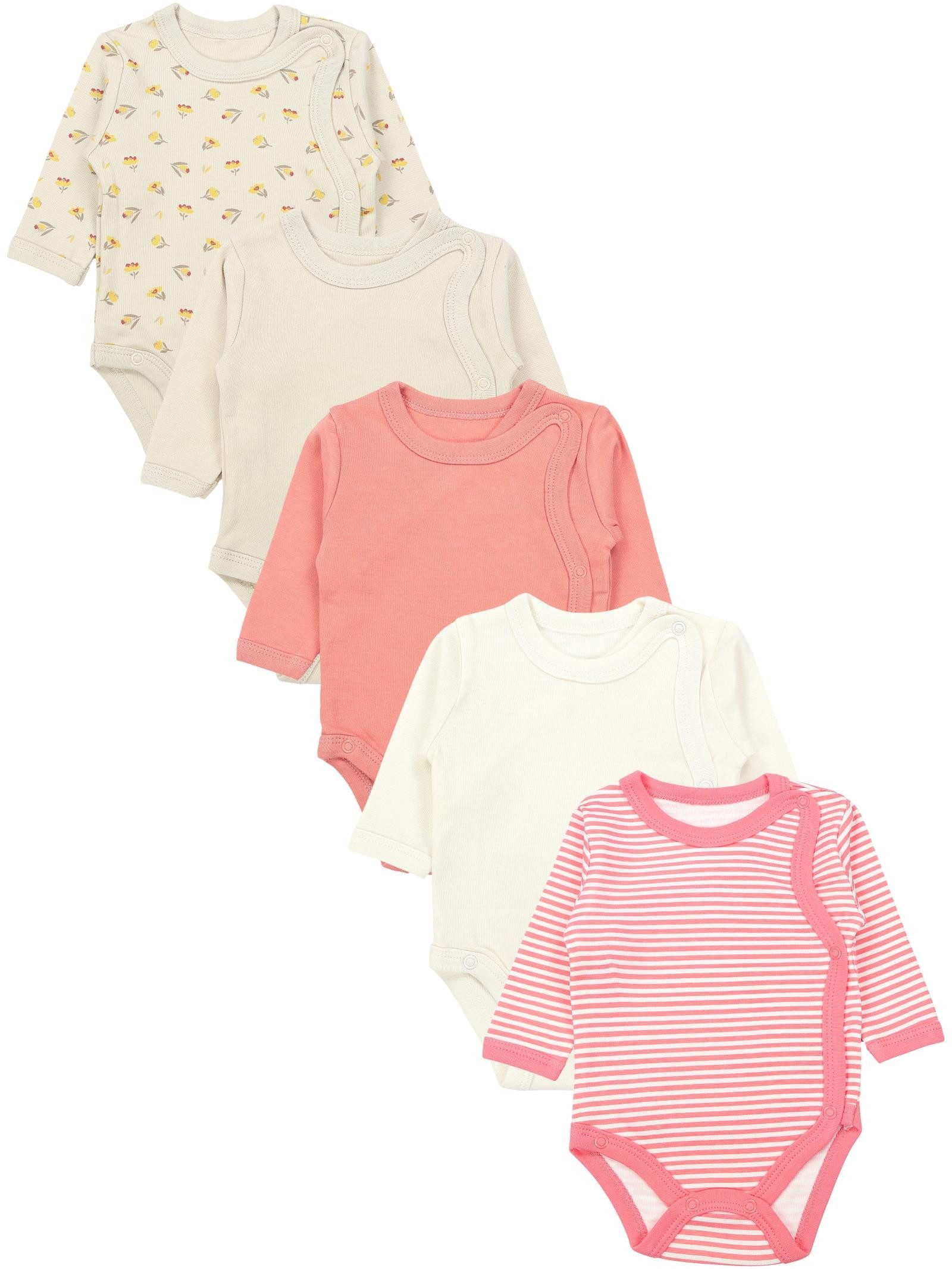 TupTam Langarmwickelbody TupTam Unisex Baby Wickelbody Langarm 5er Set