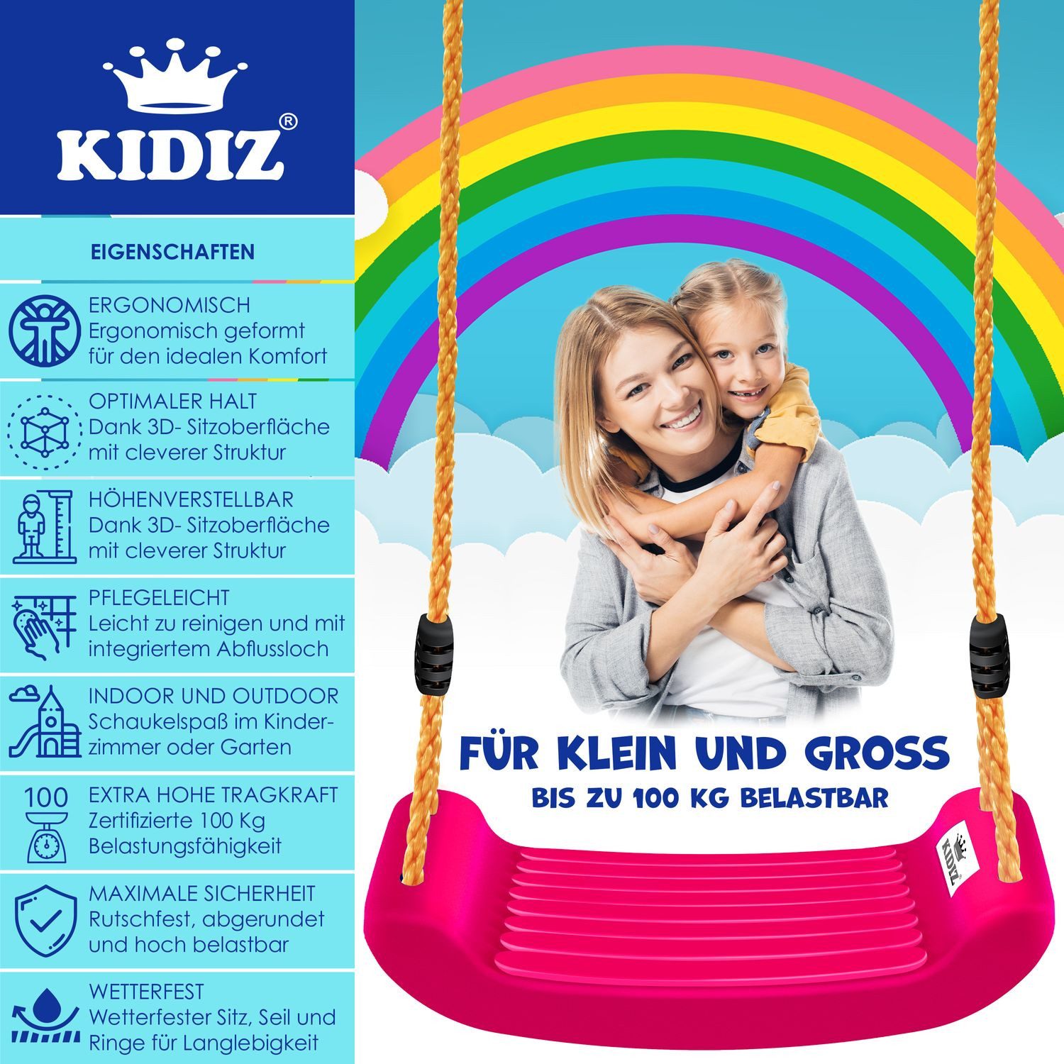 KIDIZ Einzelschaukel, Schaukel Kinderschaukel Set Ink. günstig online kaufen