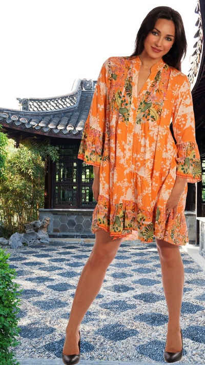 Charis Moda Sommerkleid "MaiLin" Tunikakleid mit besonderem Druckdesign