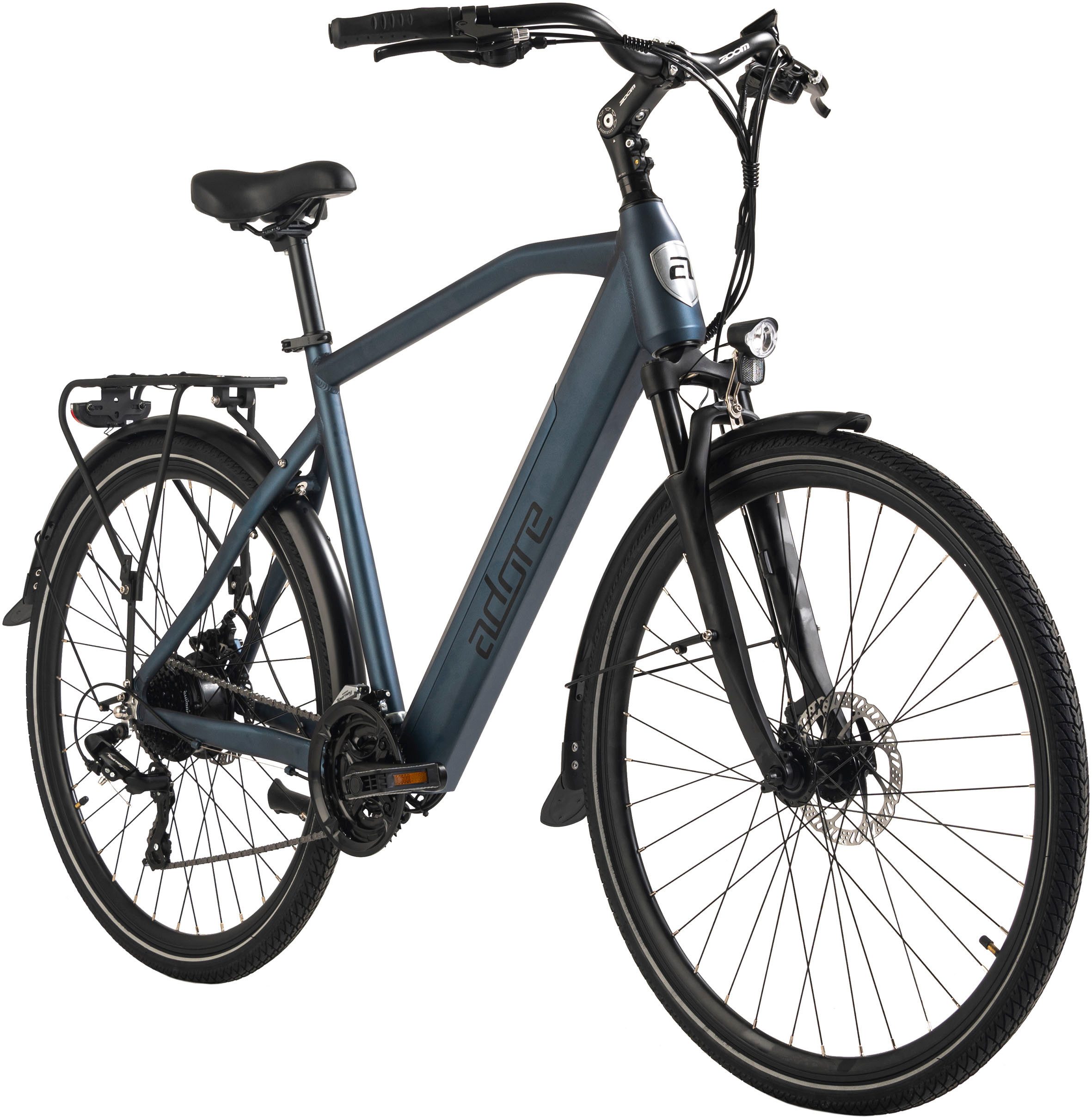 Adore E-Bike Trekkingrad ATR-190, 24 Gang Shimano Tourney Schaltwerk, Kettenschaltung, Heckmotor, 460,8 Wh, Pedelec, Elektrofahrrad für Herren