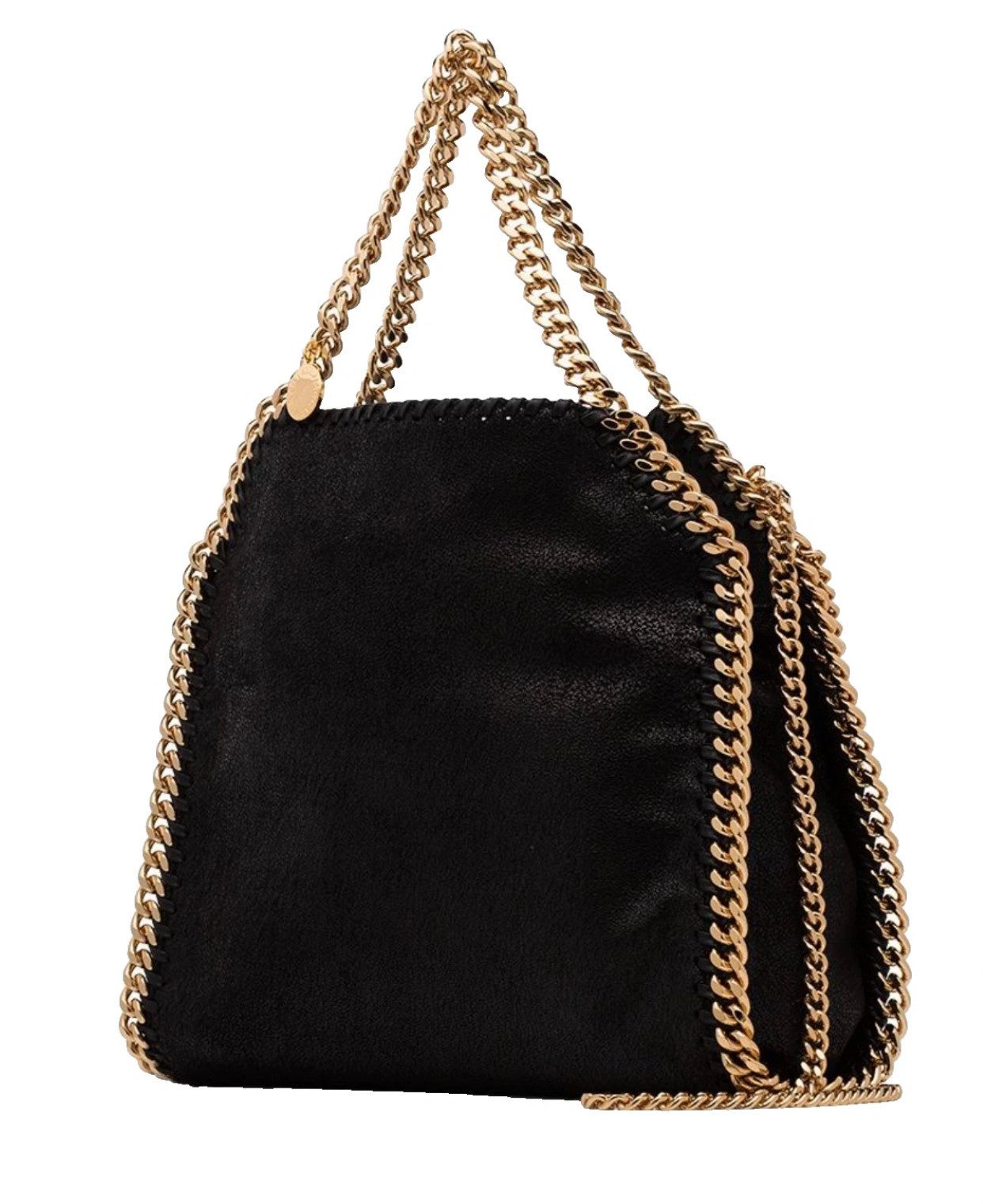 Stella McCartney Schultertasche Mini Falabella Tote Bag Tasche mit goldfarbener Kette, Zwei Tragevarianten: als Henkeltasche oder Crossbody