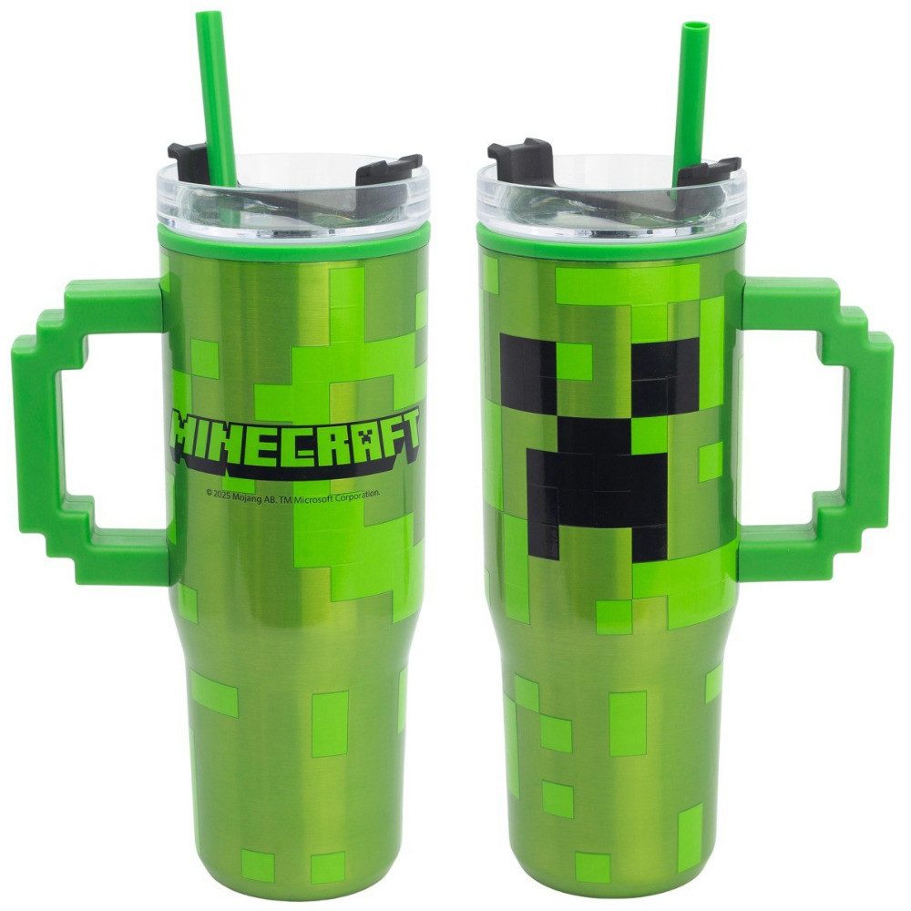 Minecraft Coffee-to-go-Becher Minecraft Creeper Edelstahl XL Iso Kaffeebecher Thermobecher To-Go, Edelstahl