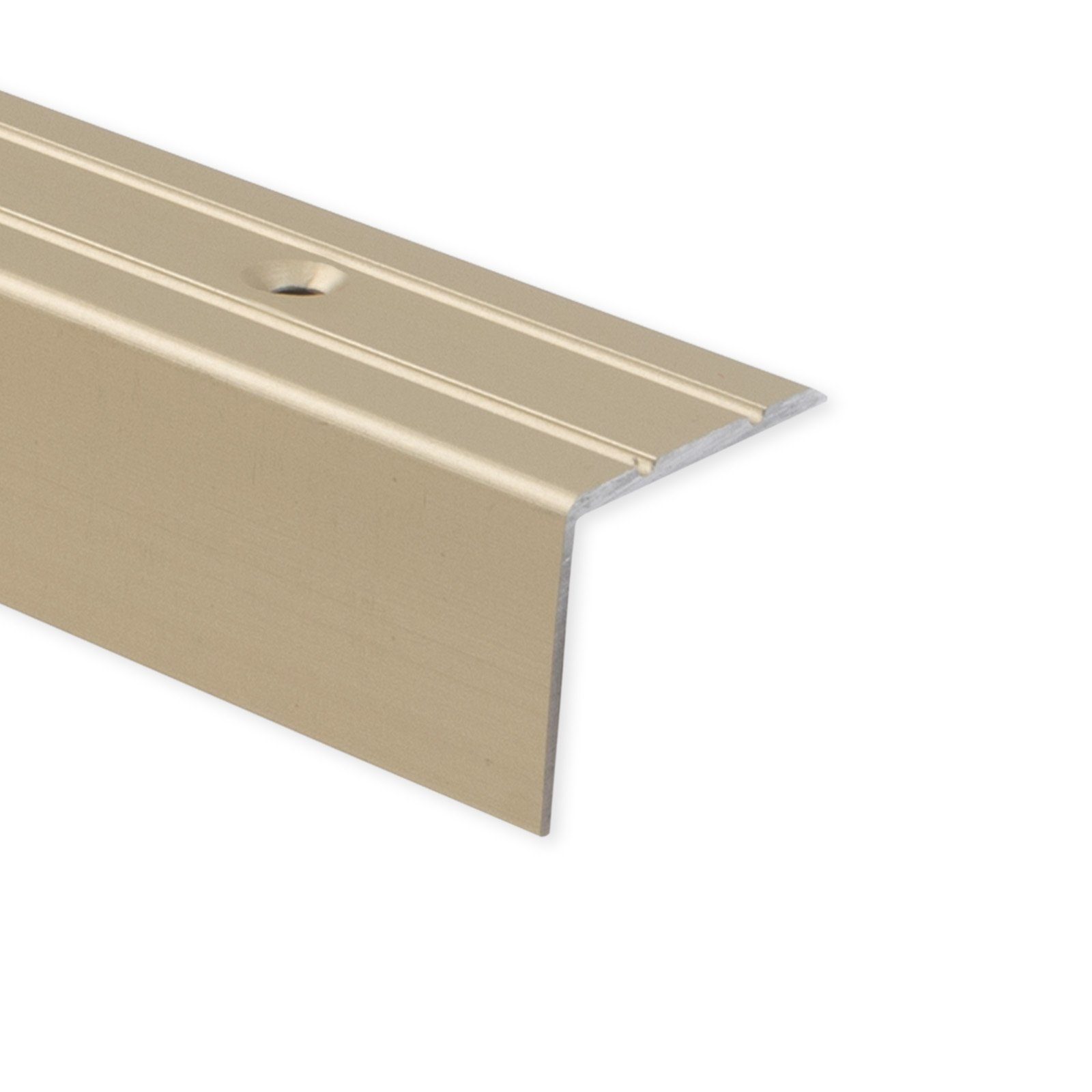 Karat Winkelprofil für Treppenstufen & Absätze, Aluminium, 24,5 x 20 mm, selbstklebend oder vorgebohrt