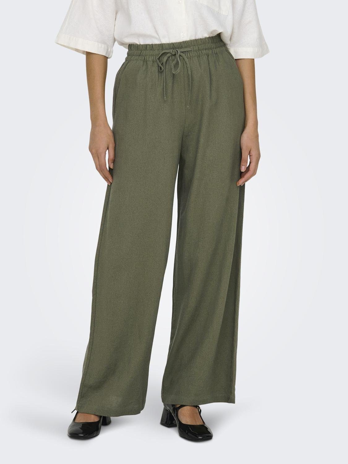 JDY Culotte JDYSAY LINEN HW WIDE PANT WVN NOOS