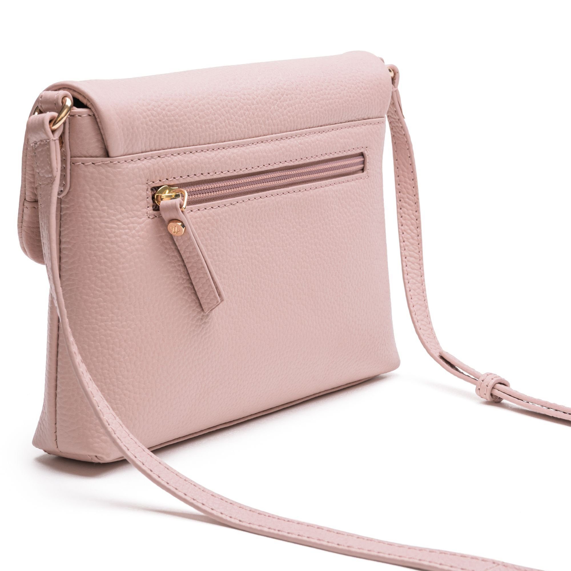 Umhängetasche pink Leder Leather, Bologna Lazarotti