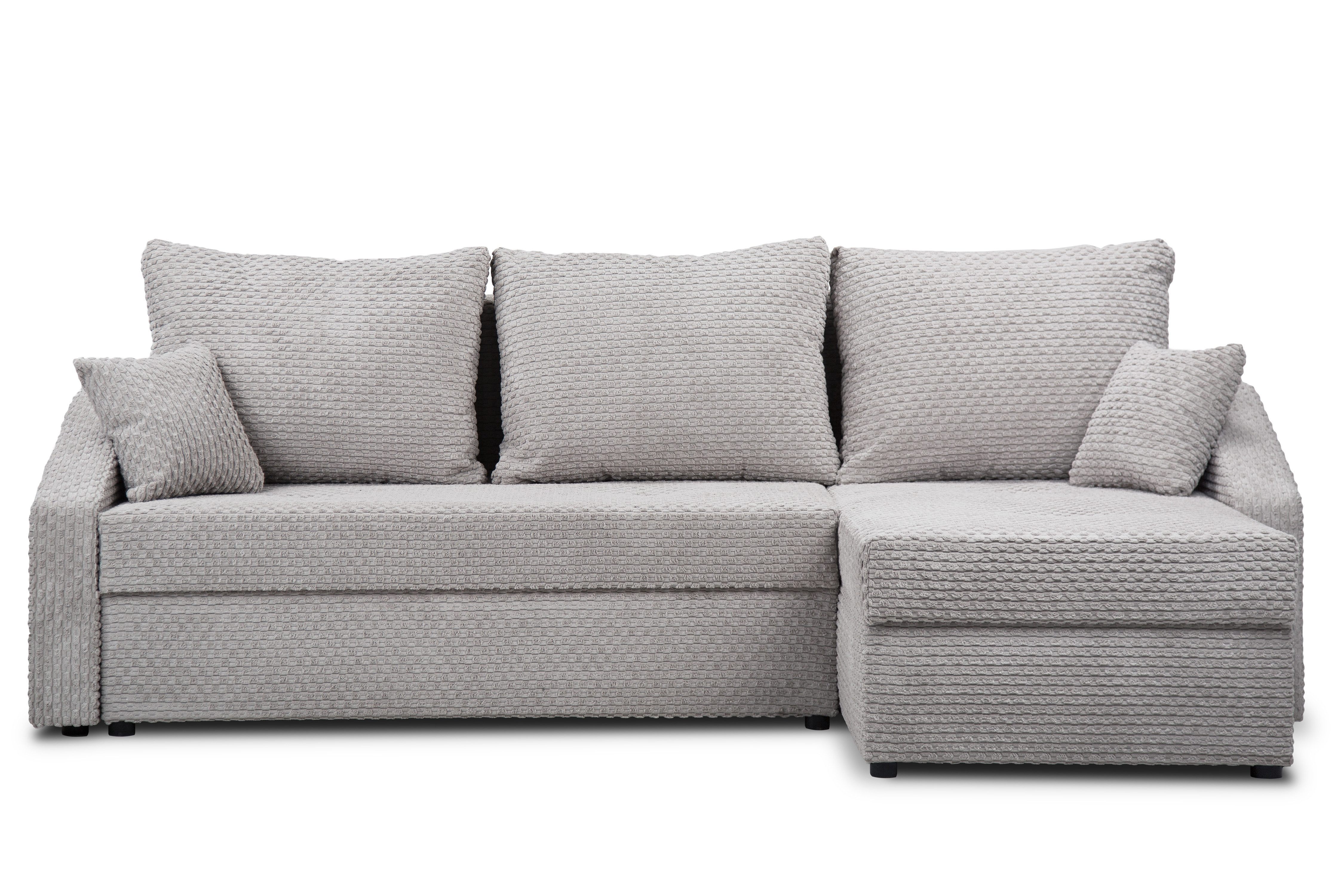 Konstanta Möbelhaus Ecksofa Mix 1 Boxspring Ecksofa 224x144 cm Schlaffunktion Bettkasten, Pocket-Spring-Federkern