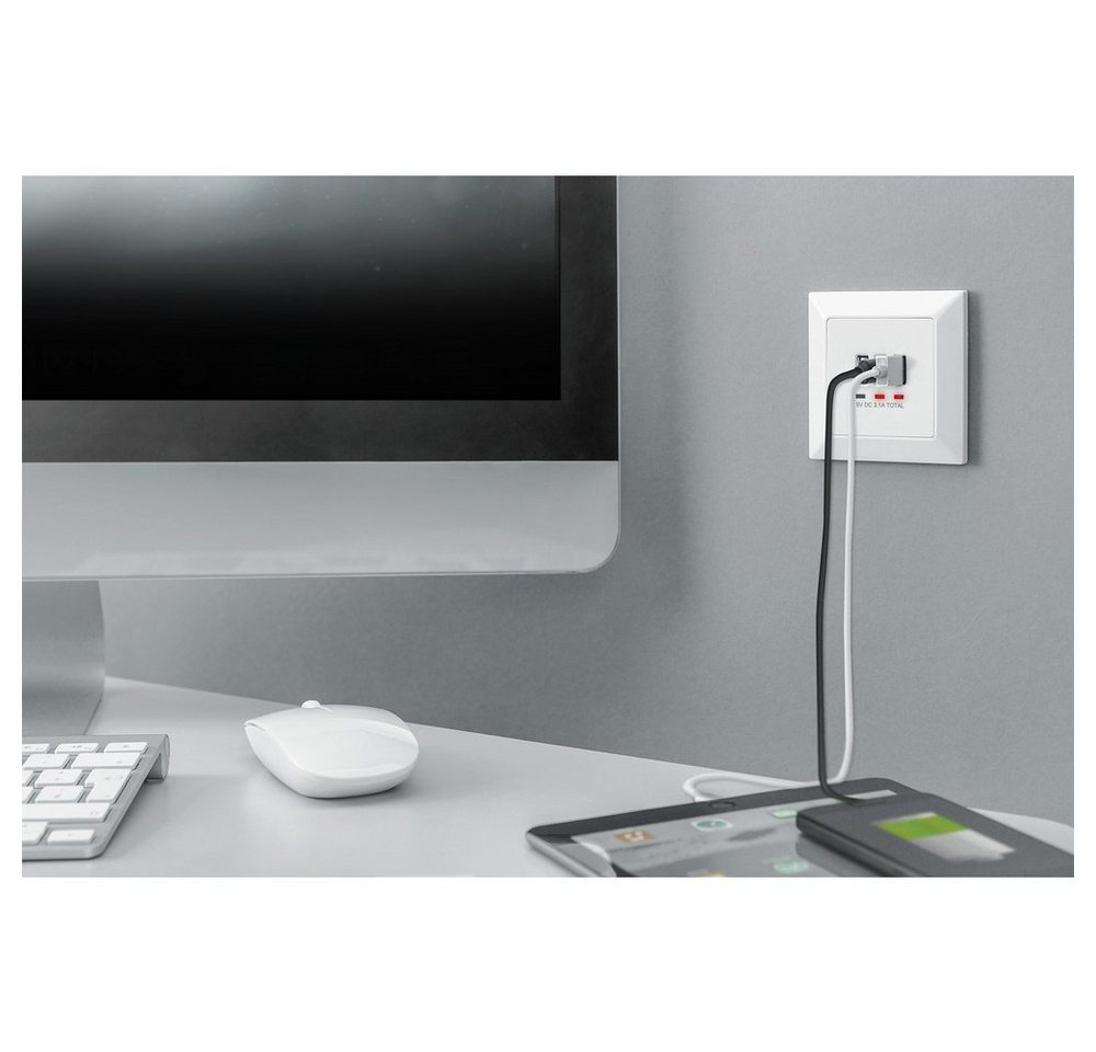 Thumbnail - Digitus Steckdose Digitus DA-70618 USB-Ladesteckdose mit USB Weiß