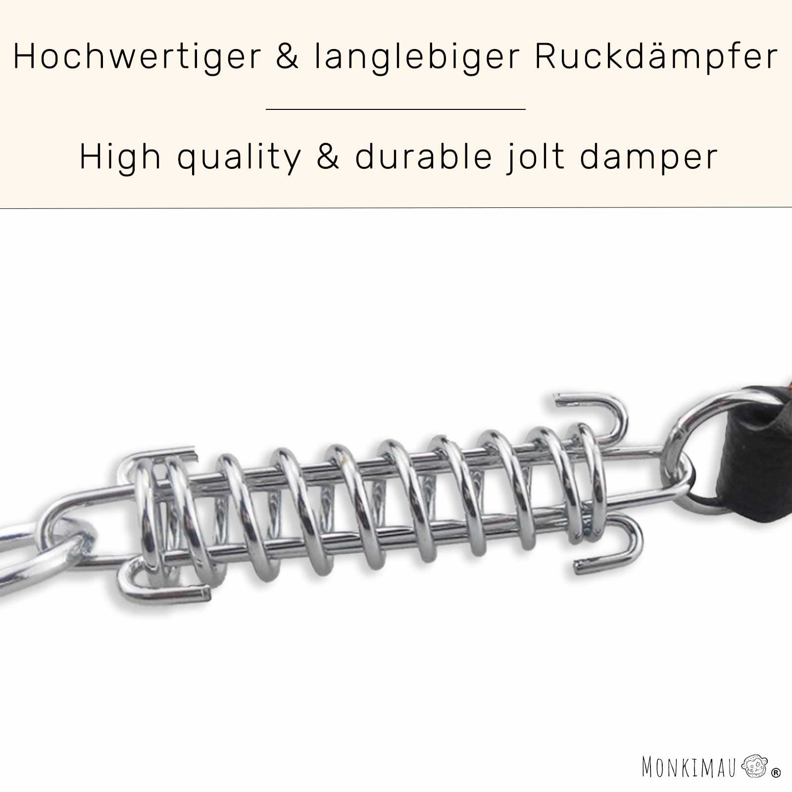 Monkimau Hundeleine Hundeleine aus Leder Kurführer für große Hunde in schwarz, Leder (Packung)