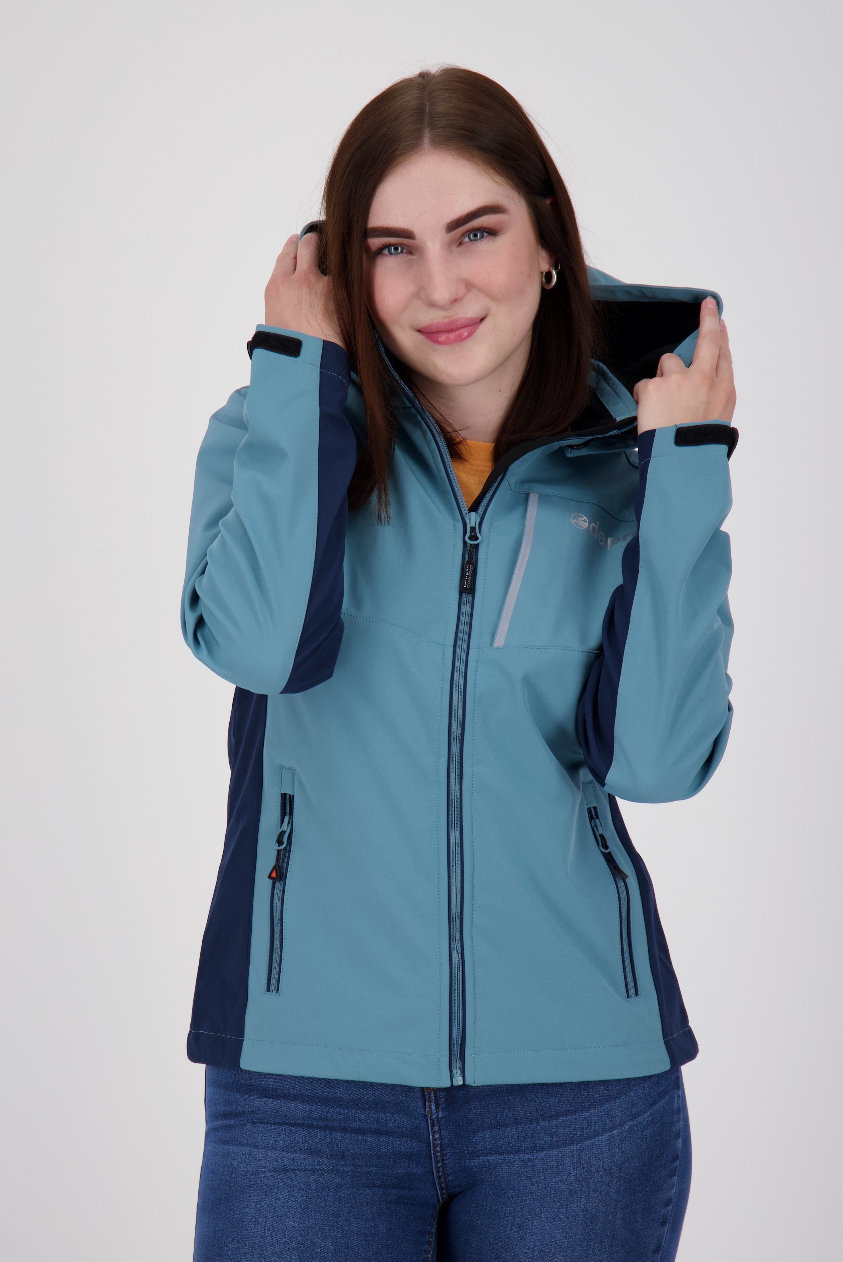 DEPROC Active Softshelljacke NUNAVUT WOMEN Großen in Größen hellblau erhältlich auch