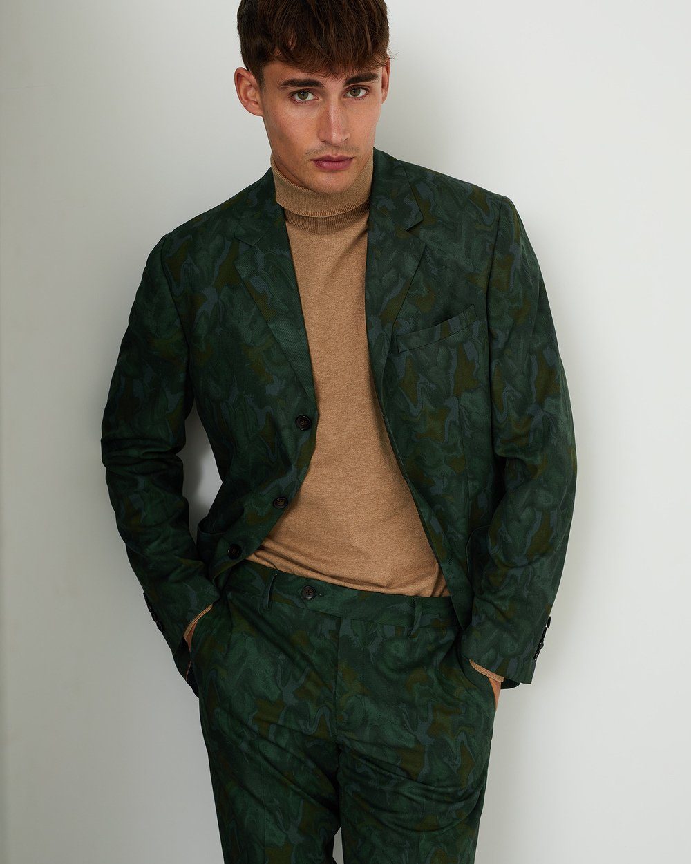 Grün WE Anzughose (1-tlg) Fashion