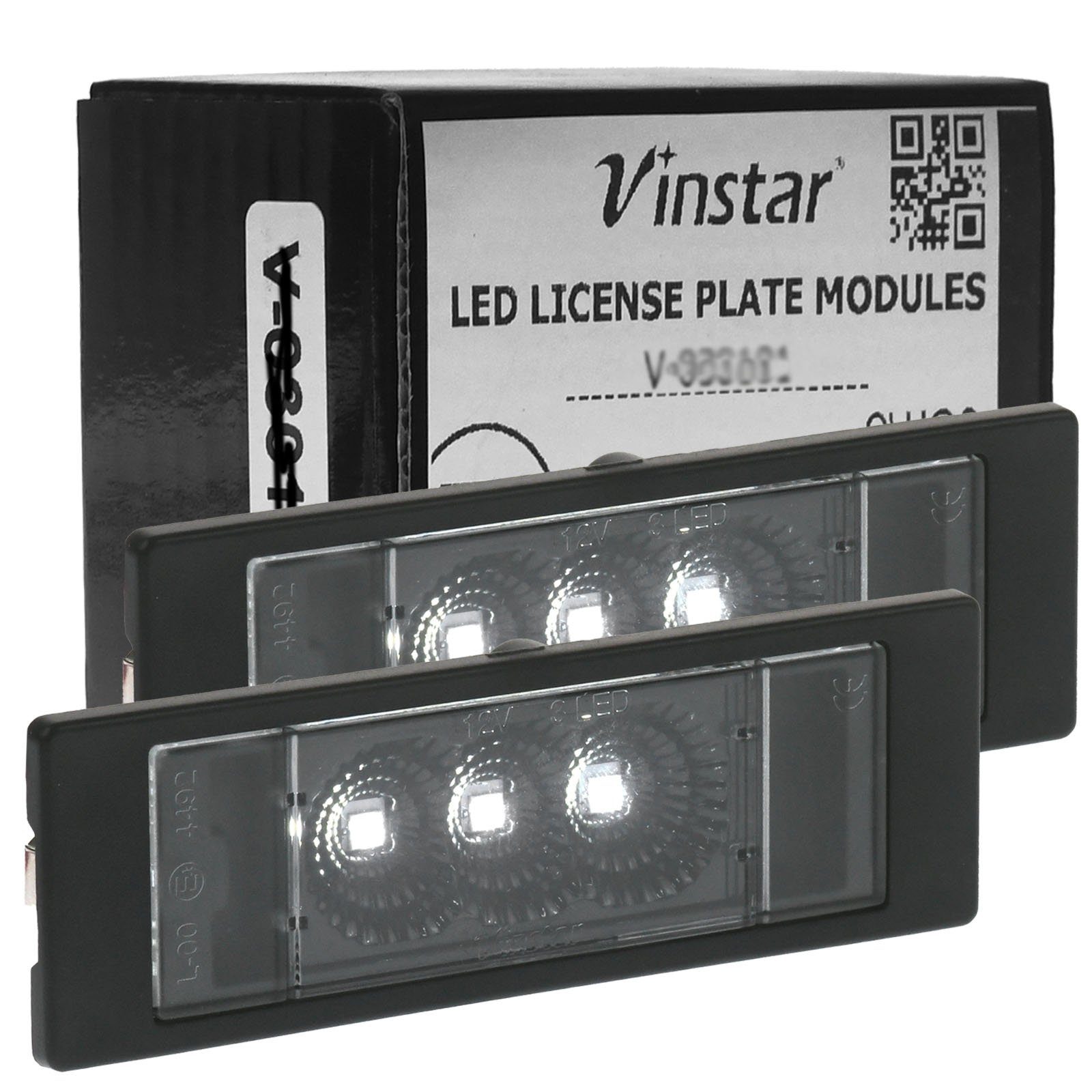 Vinstar KFZ-Ersatzleuchte LED getönt Kennzeichenbeleuchtung E-geprüft für BMW, kompatibel mit: BMW E81 E87 F20 E63 E64 F12 F13