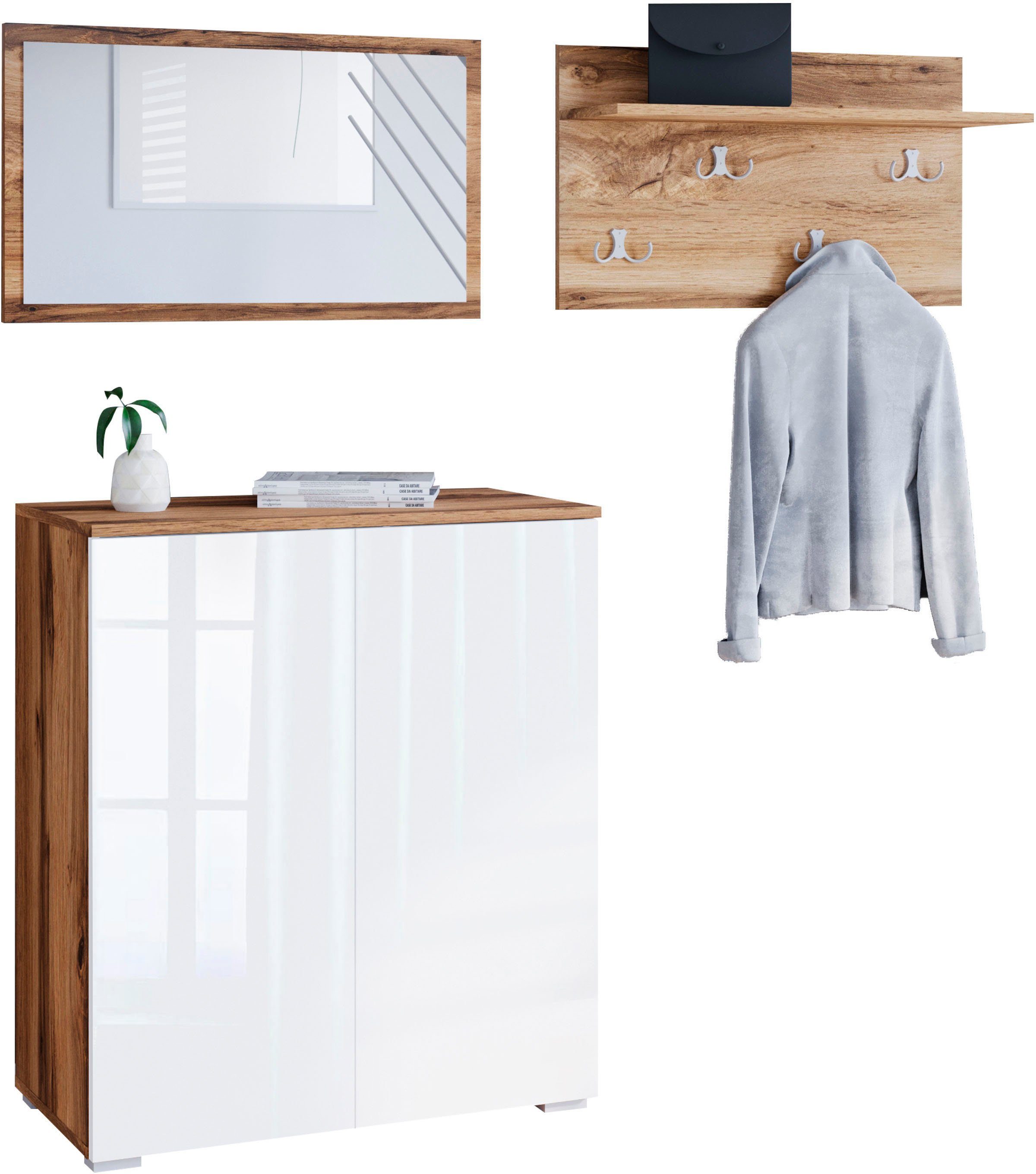 OTTO home Garderoben-Set PARIS/ TOKYO, (Komplett-Set, 3-St), Kompaktgardero günstig online kaufen