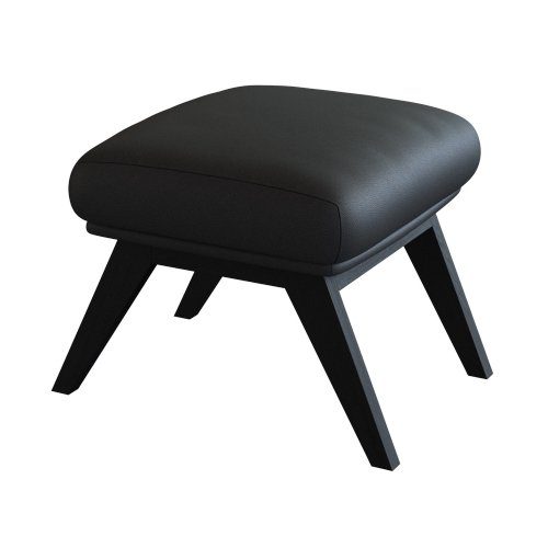 FLEXLUX Polsterhocker Adria, Fuß schwarz, Fußhocker für Ohrensessel