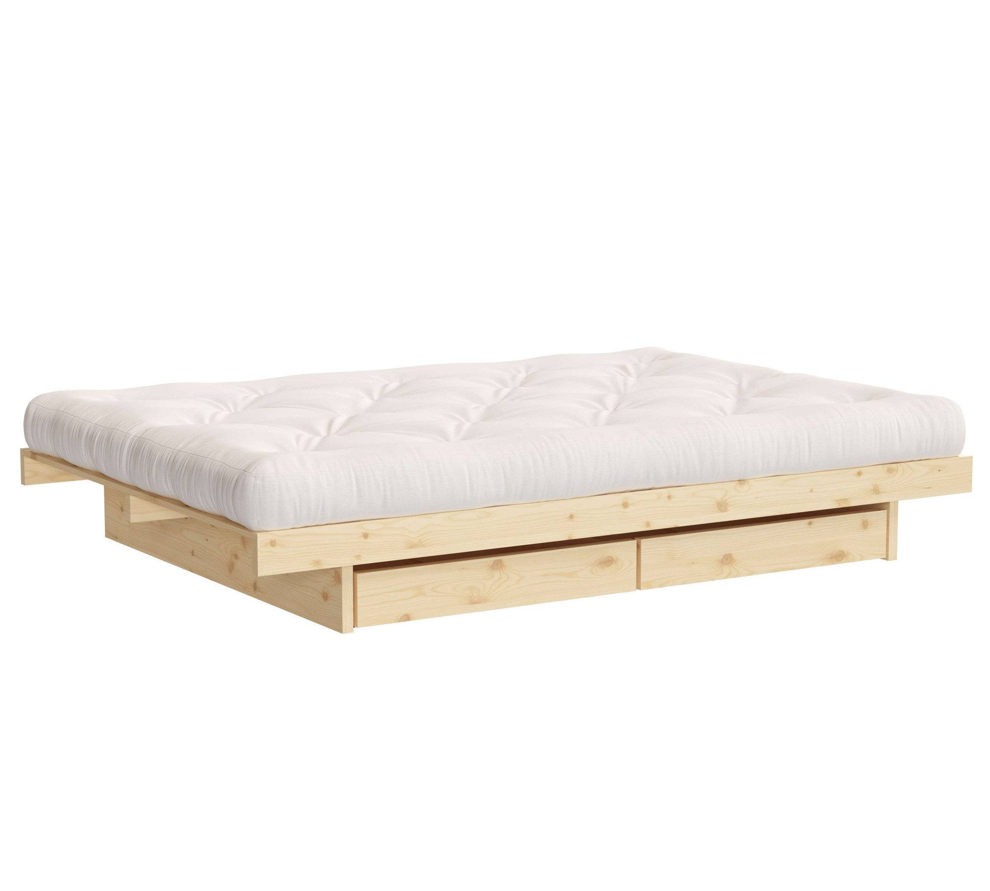 Karup Design Bettgestell Kanso Bed, Stauraumbett, Bett mit oder ohne Schubladen, Bett mit/ohne Schubladen, inkl Lattenrost, FSC®zertifiert