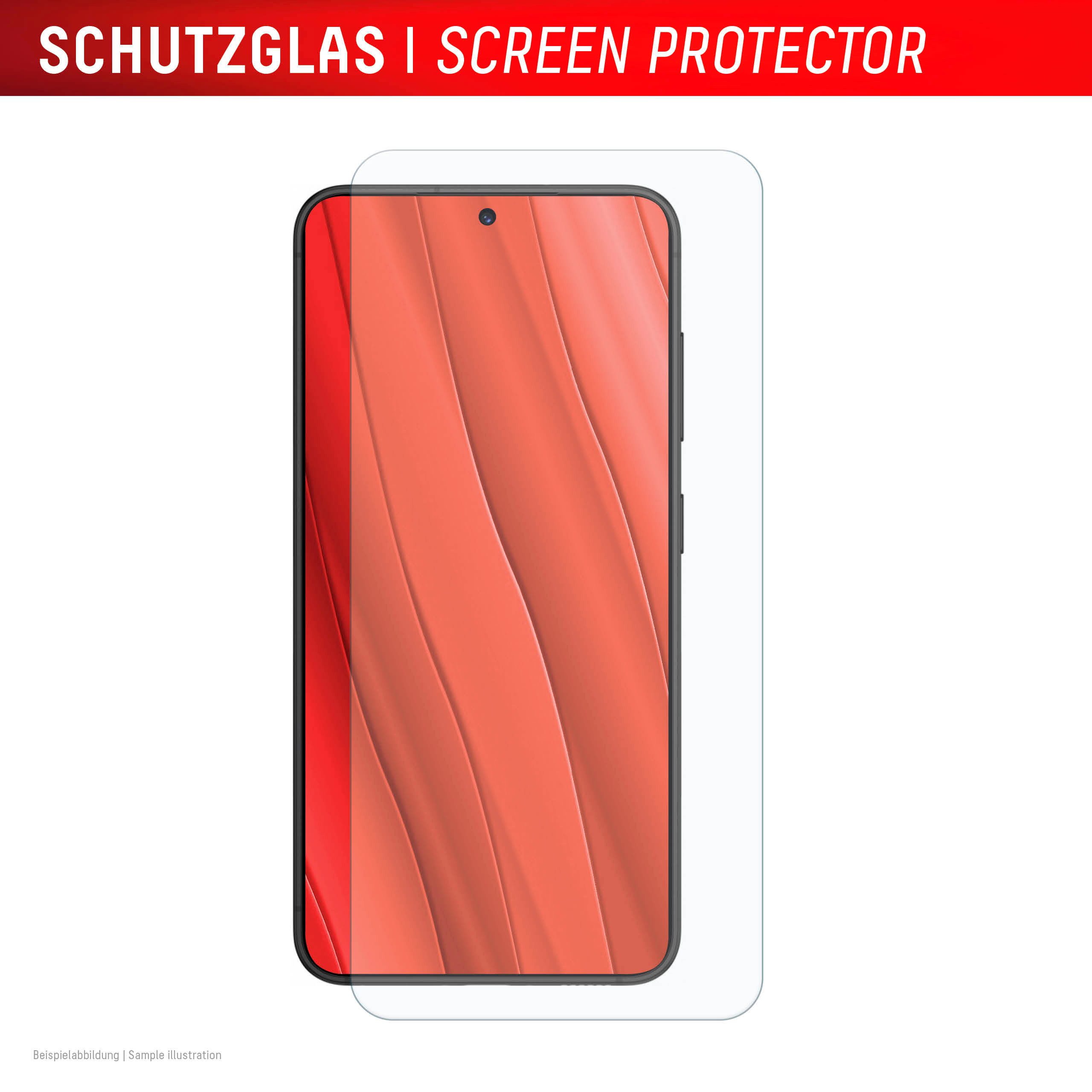 Displex Displayschutzglas Real Glass für Samsung Galaxy S24, Samsung Galaxy S25, Displayschutzfolie Displayschutz kratzer-resistent 10H splitterfest
