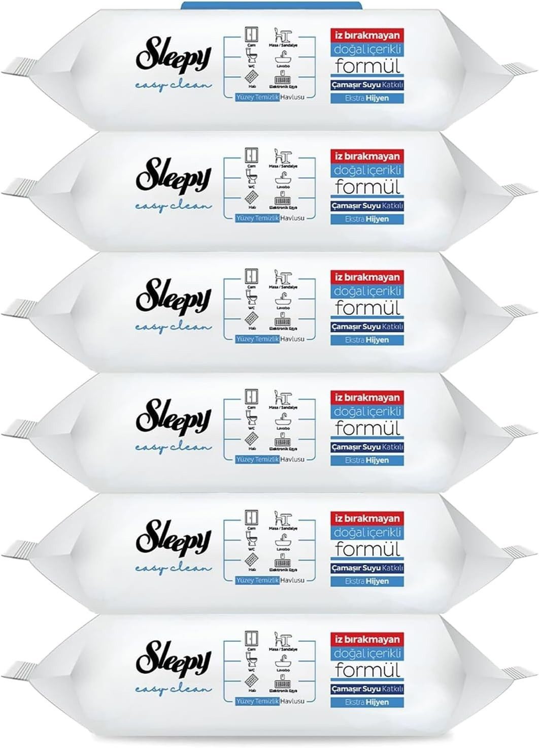 Uzman Sleepy Easy Clean im Set Reinigungstücher Feuchttücher Reinigung Reinigungstücher (Fusselfrei – hinterlässt keine Rückstände, Reißfest, Saugstark)