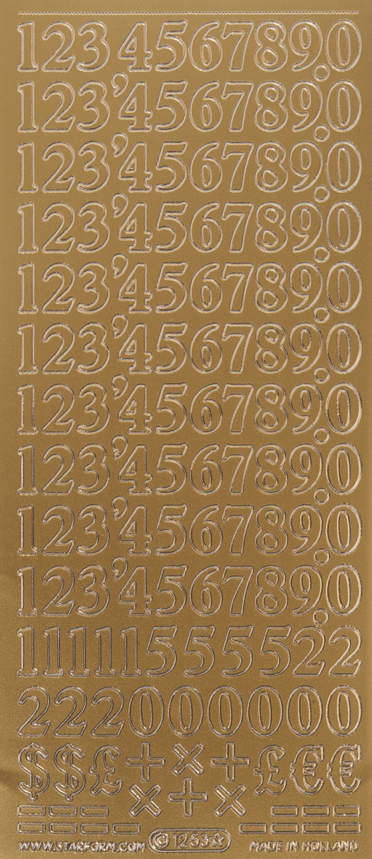 MEYCO Hobby Sticker Reliefsticker Ziffern, (1-tlg), 1 Bogen