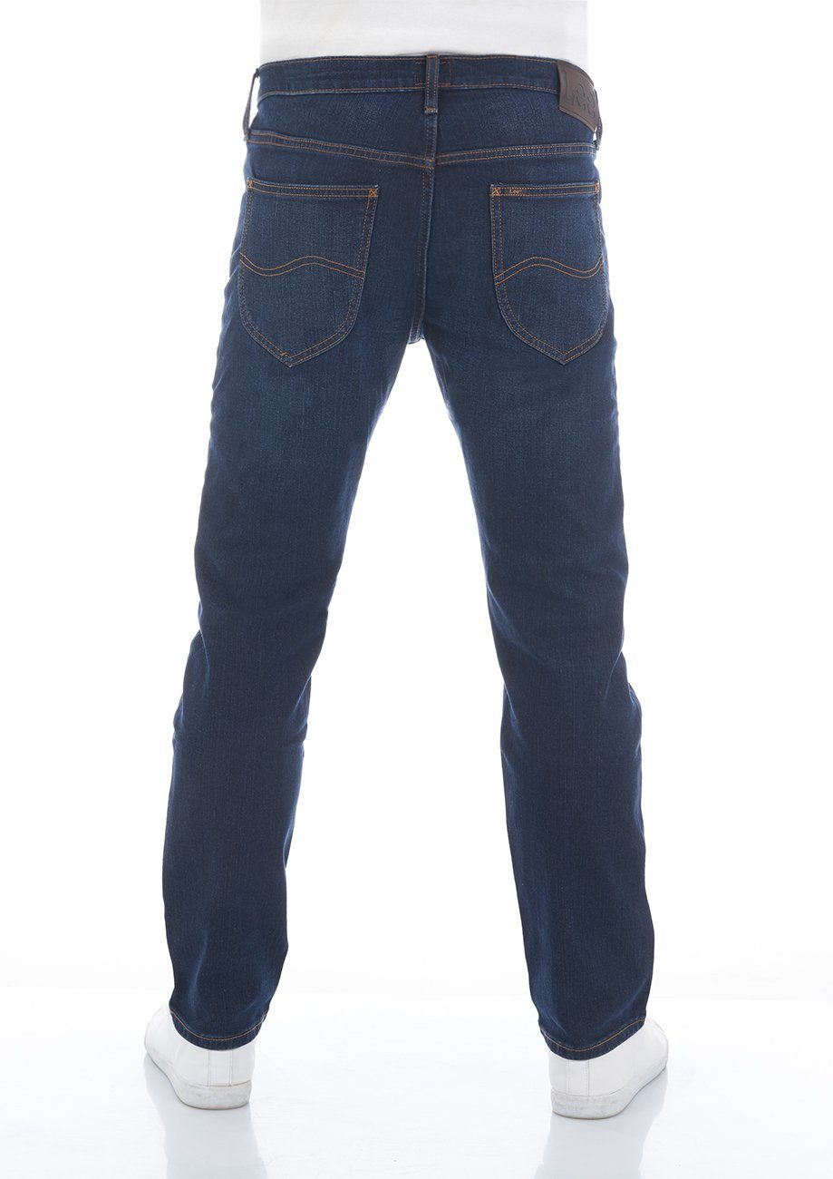 Stretch mit Daren Straight-Jeans Fly Jeanshose (LSS3SGJW3) Lee® Dark Denim Herren Fit Regular Hose Zip