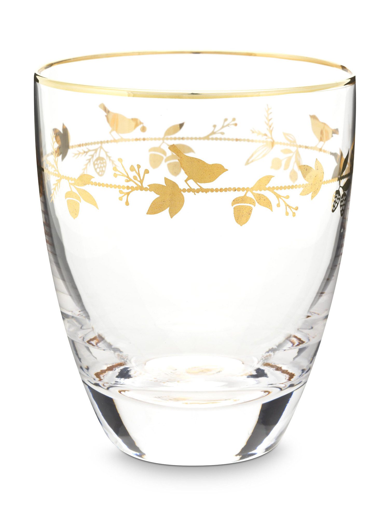 PiP Studio Geschirr Pip Studio Wasserglas Love Birds Winter Wonderland, Gold