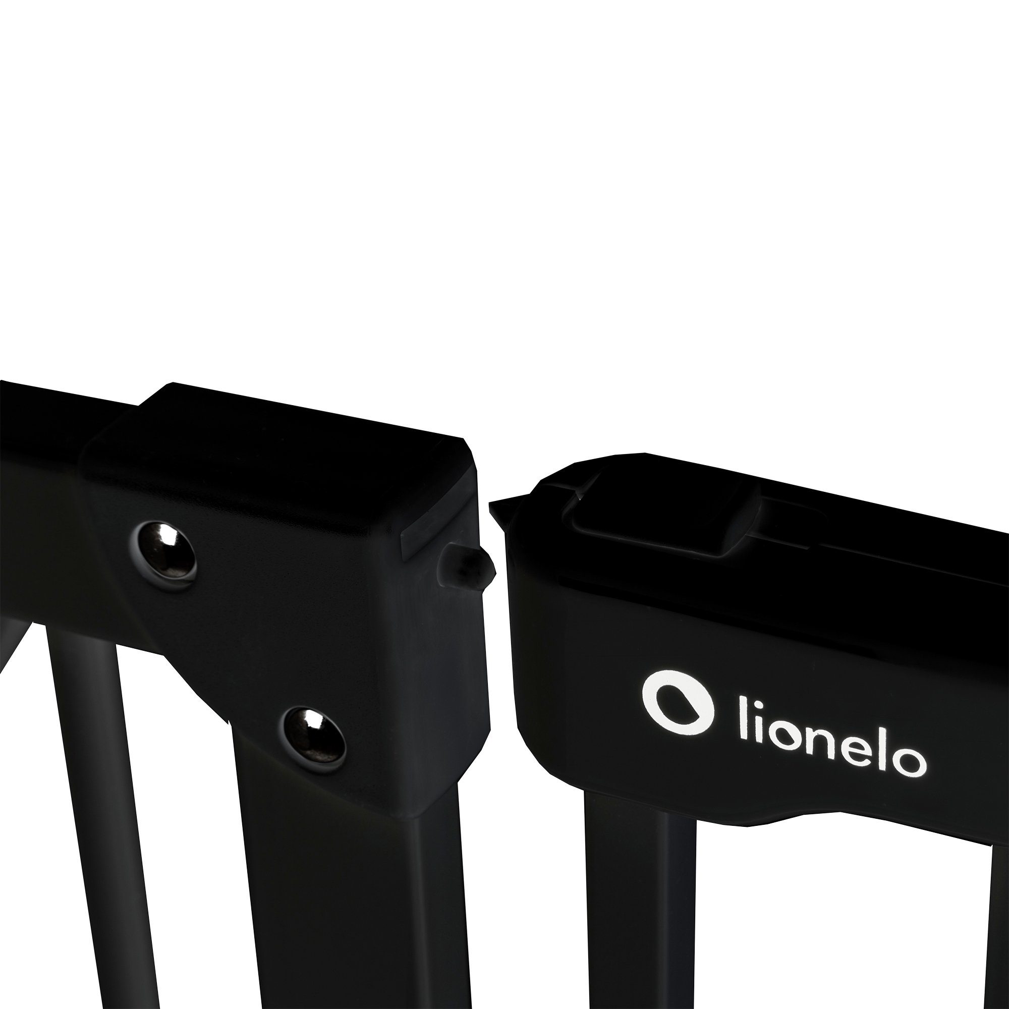 lionelo Türschutzgitter ohne Slim (TOP), beidseitig schwarz schwenkbar Metall Stop 75-105cm Truus Bohren Led 90° und