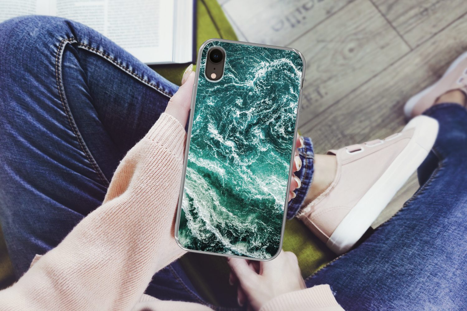 MuchoWow Handyhülle für Apple iPhone XR Marmor - Gemustert - Natursteine, Smartphone-Bumper, Print, Handy Schutzhülle Dünn