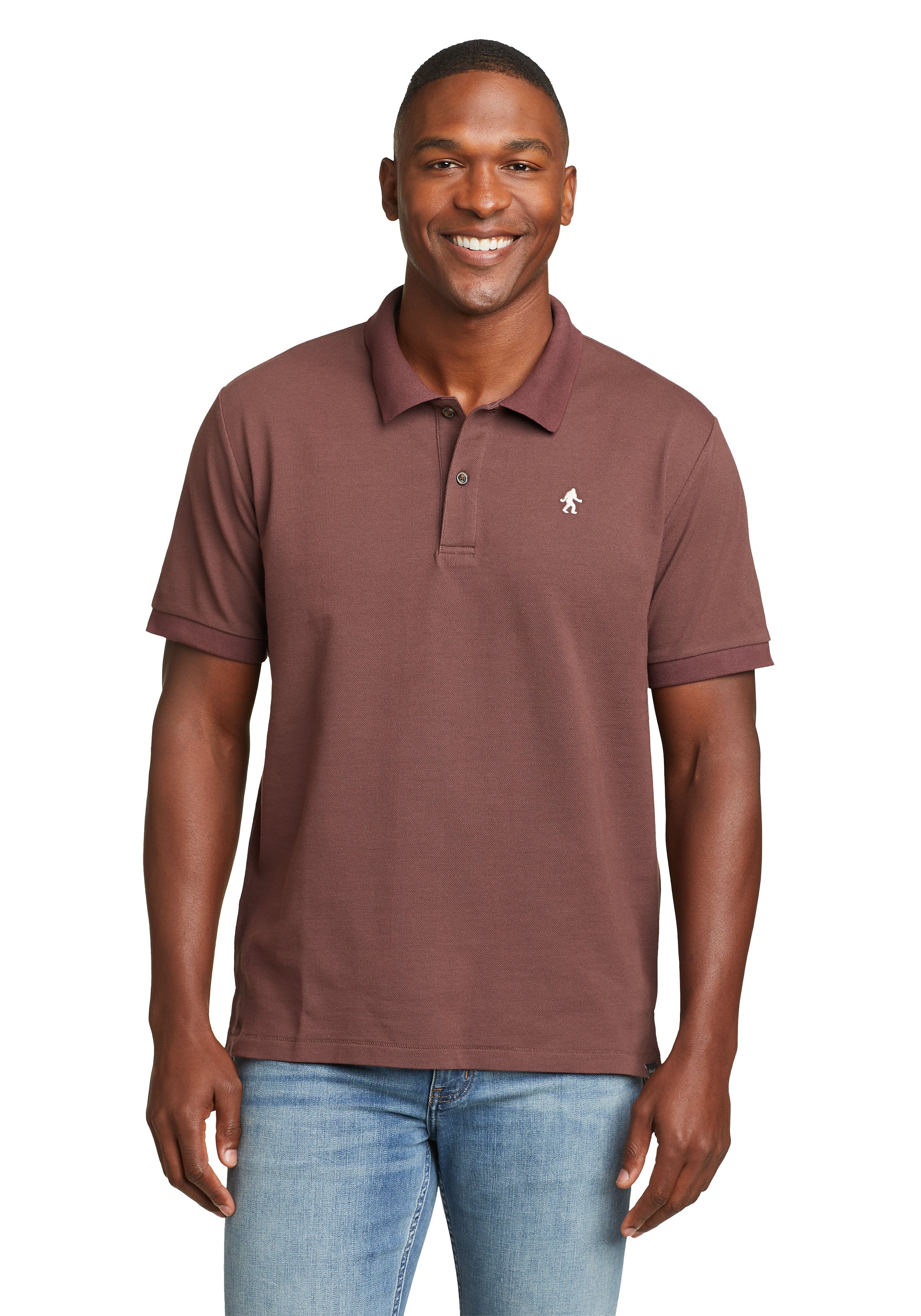 Eddie Bauer Poloshirt Field Pro Poloshirt - bestickt Rotholz