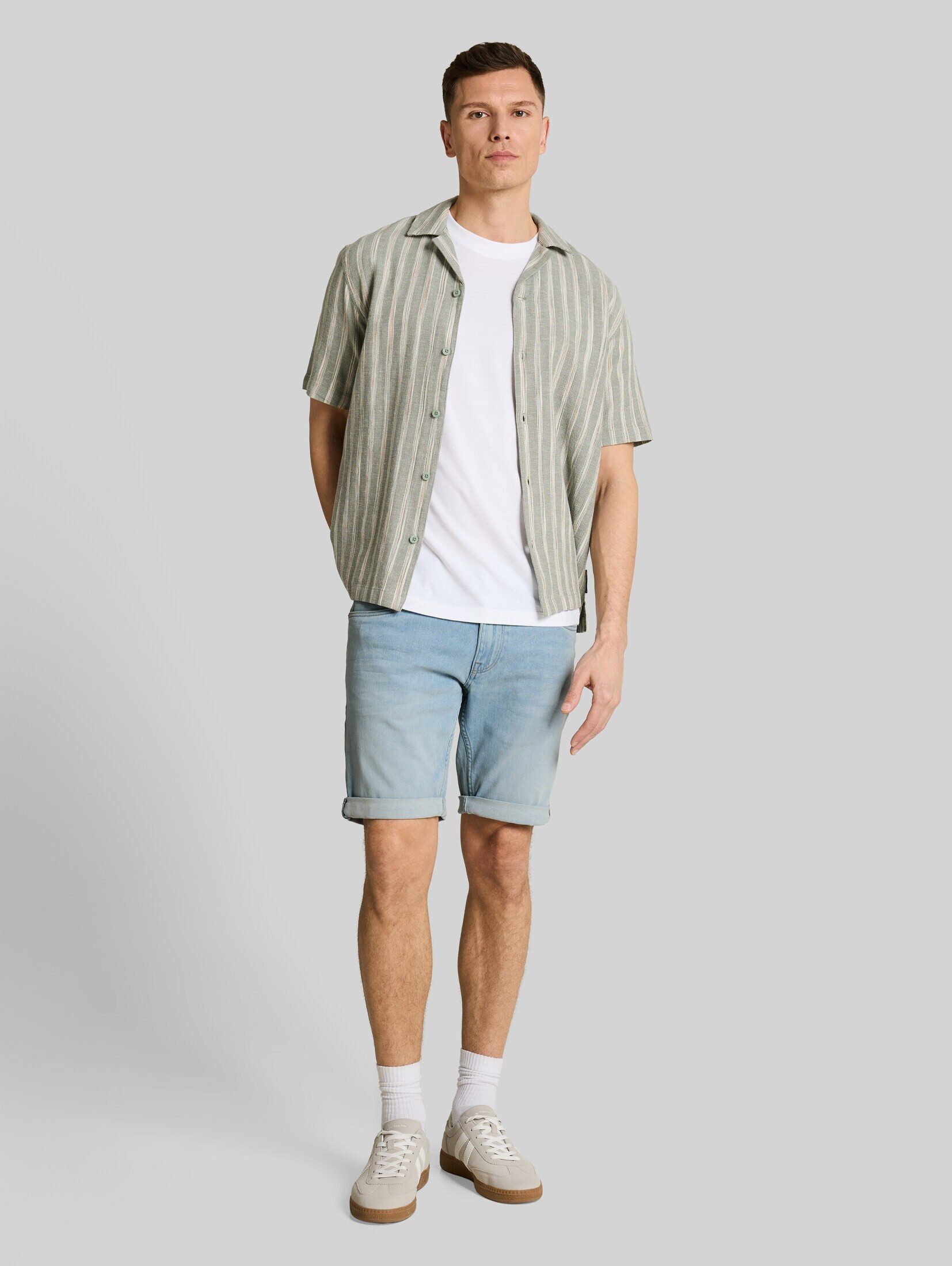 TOM TAILOR Denim Bermudas Jeanshosen TTPIERS SLIM Jeans Shorts mit Superstretch