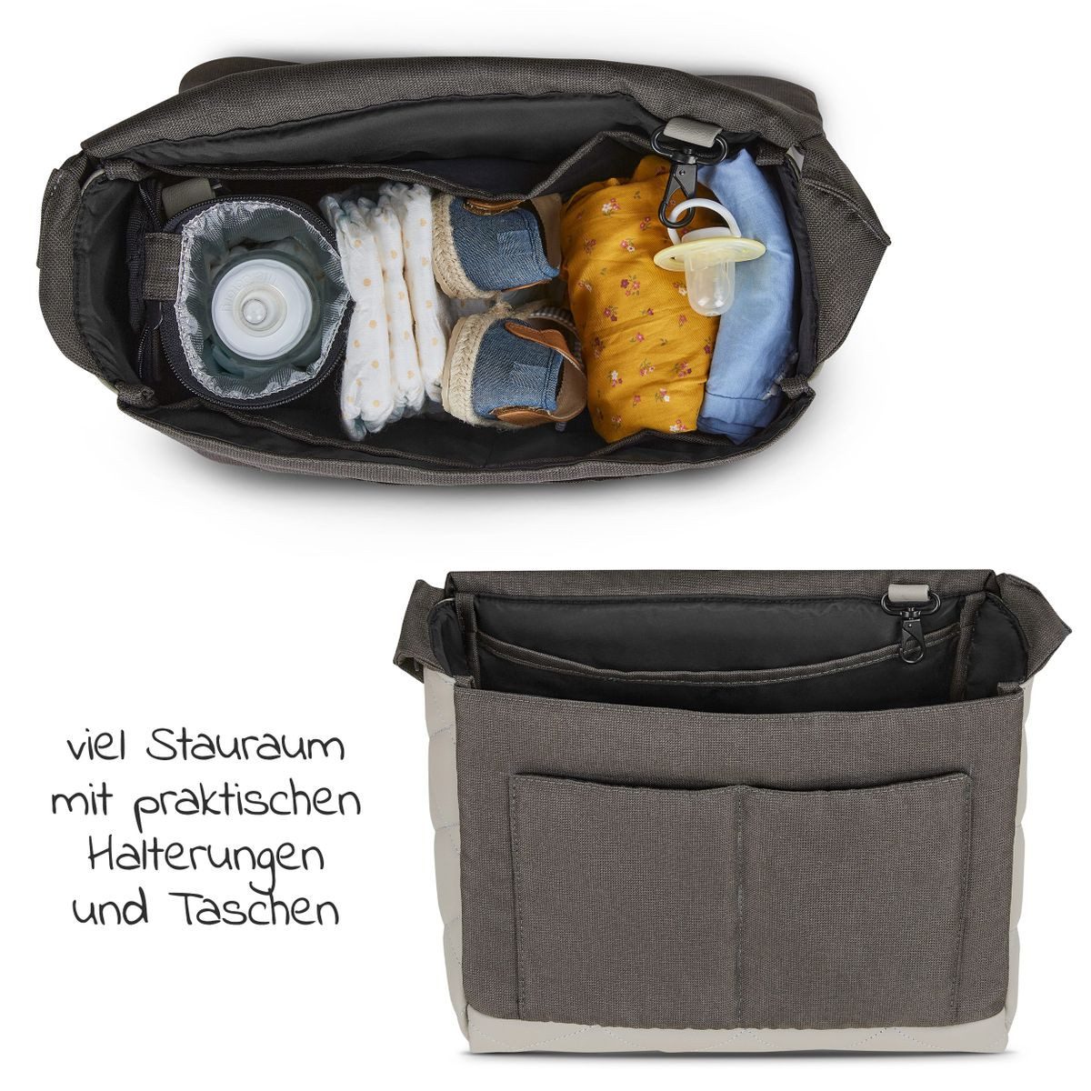 ABC Design Wickeltasche Urban - Diamond Edition - Herb, Windeltasche inkl. Wickelunterlage, Utensilientasche & Flaschenwärmer