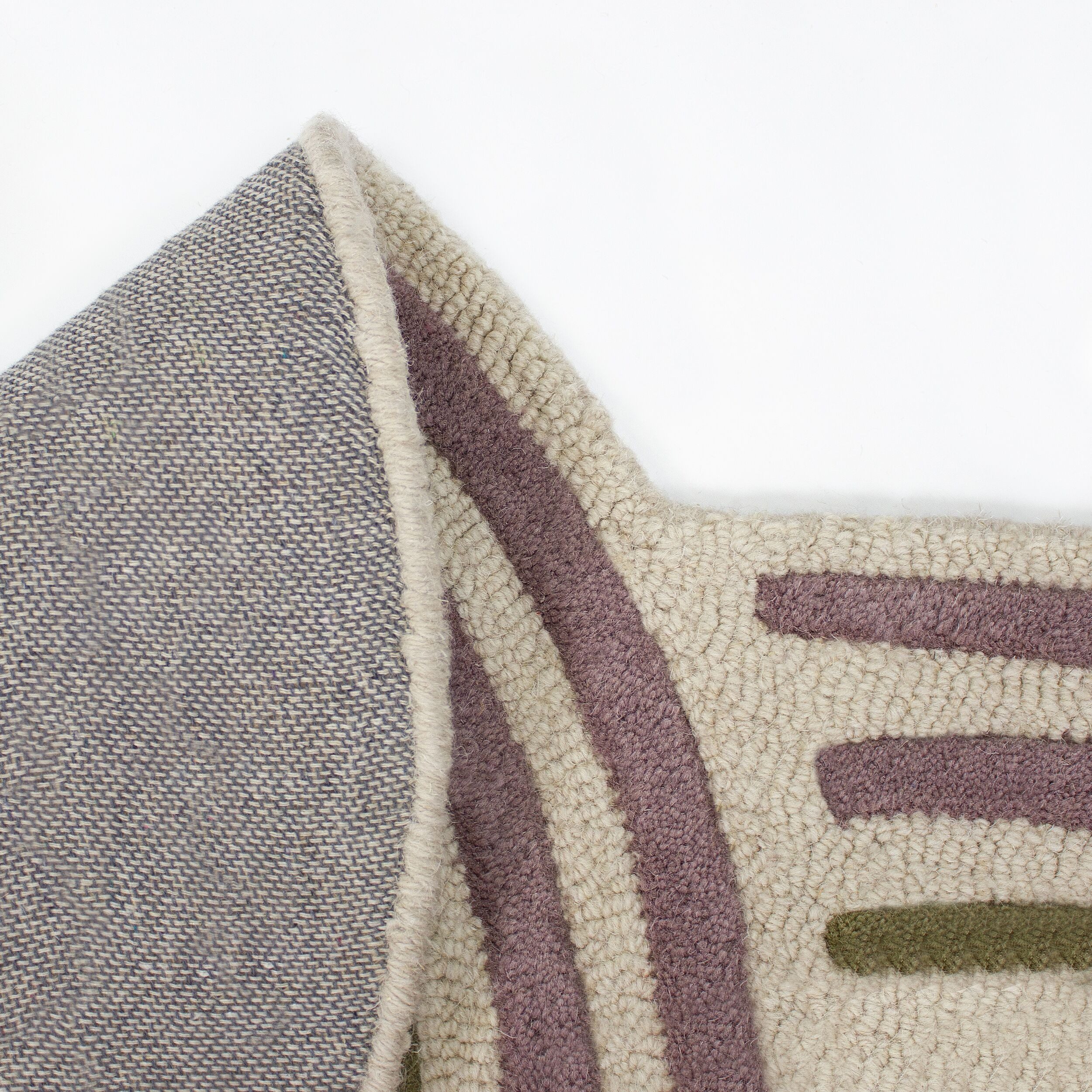 KADIMA DESIGN Wollteppich SOAR SPIRAL Teppich Läufer Shaped Spiral 80x300 Natur Flur Diele, Rechteckig, Höhe: 10 mm, Wolle 100%, Hand-Tufted, Pflegeleicht, Farbecht, Schwer entflammbar