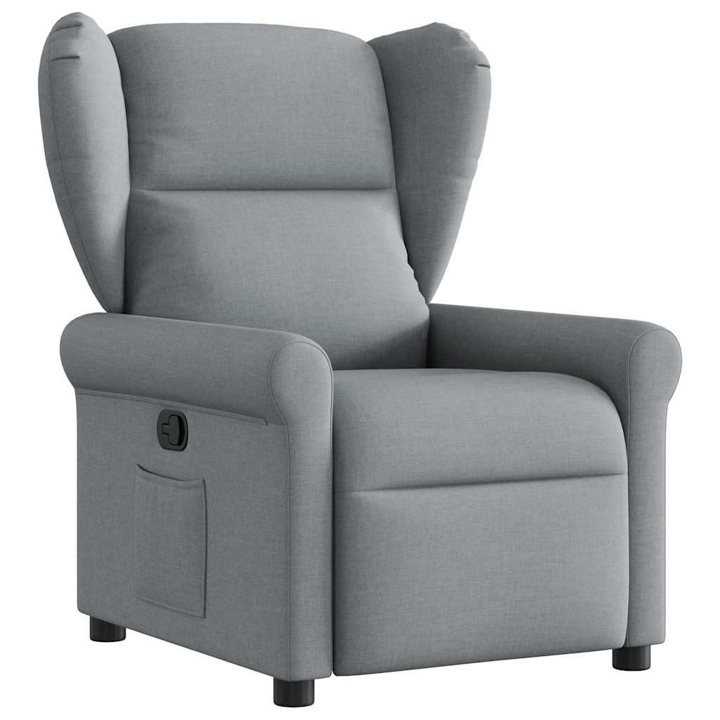 vidaXL Sessel Relaxsessel Hellgrau Stoff (1-St) günstig online kaufen