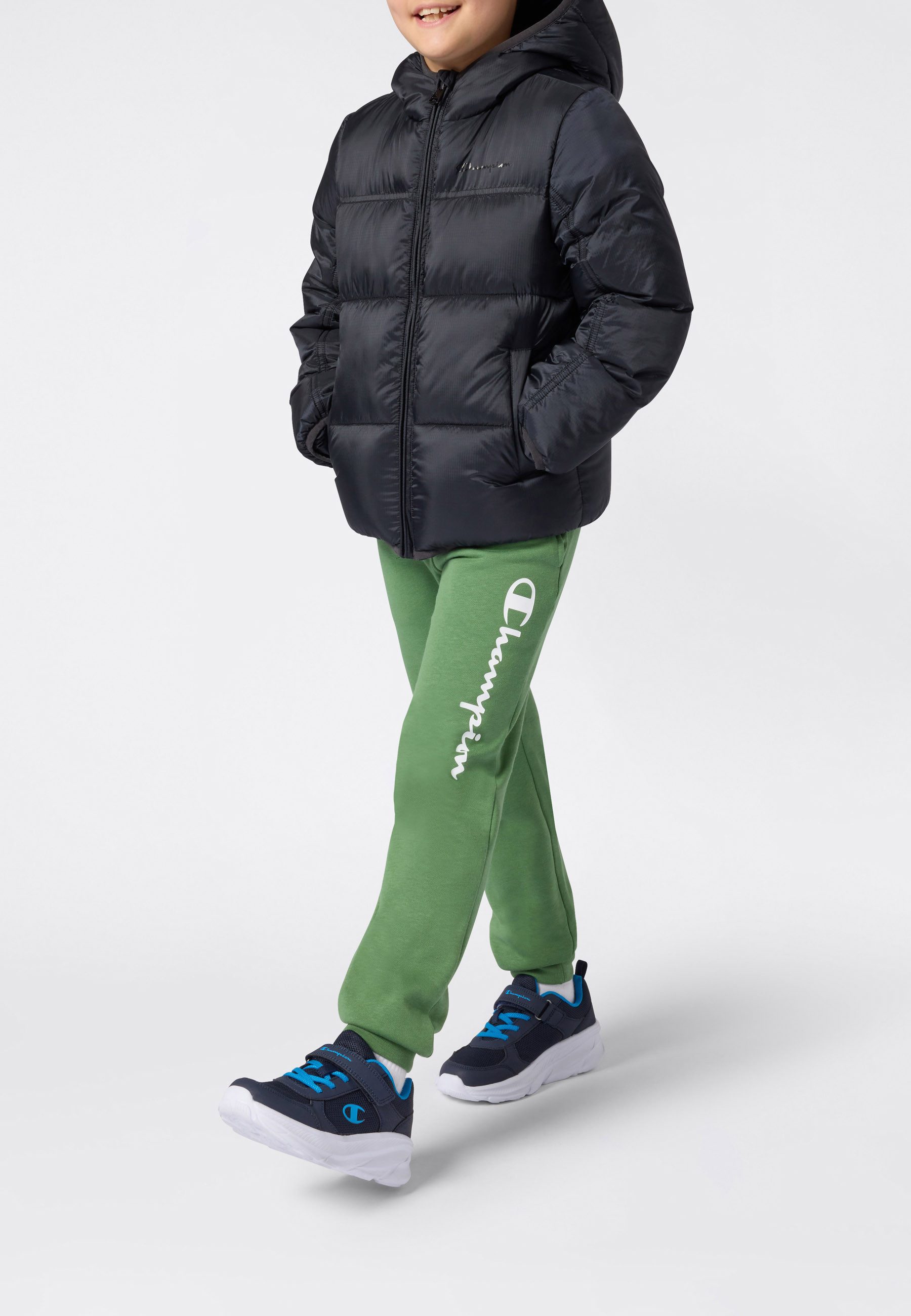 Champion Steppjacke Colorblock Outdoor Hooded Jacket mit Kapuze, wasser- und windabweisend, mit Eingrifftaschen