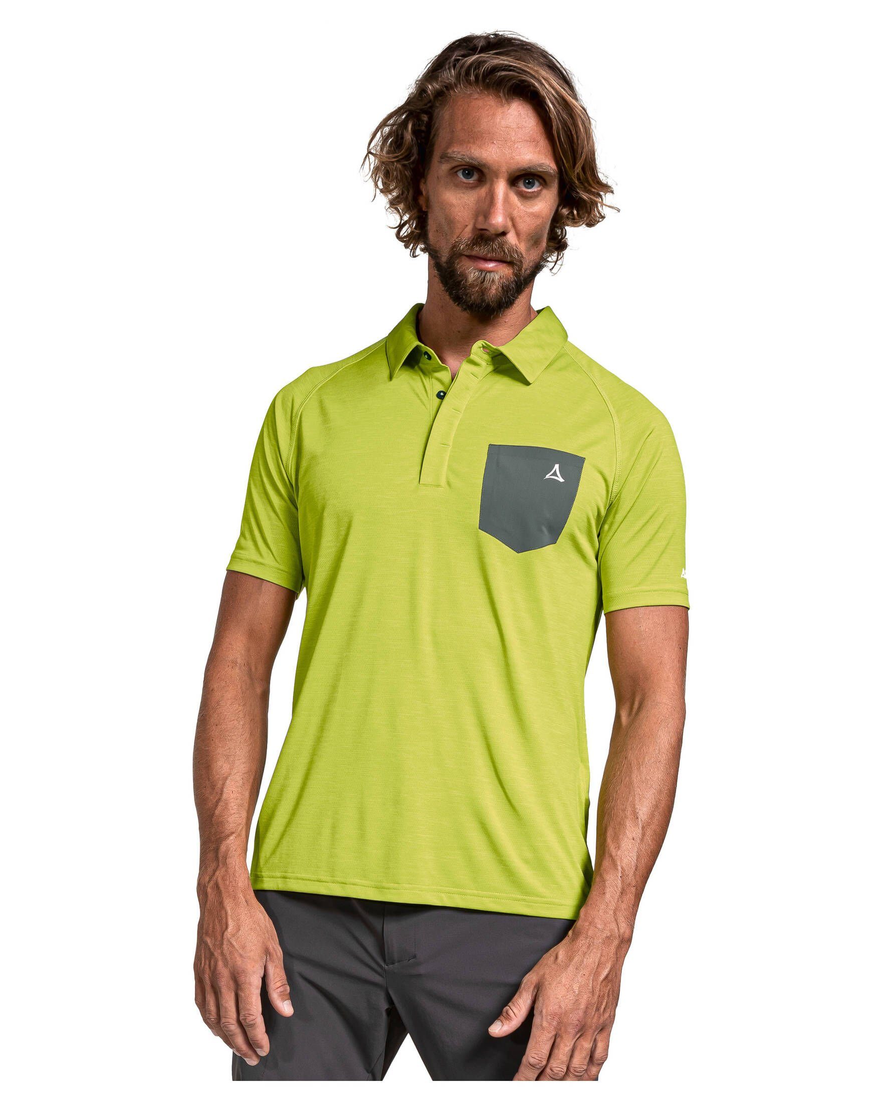 Shirt Funktionspolo (406) Schoeffel M" Herren (1-tlg) kiwi Hocheck Poloshirt "Polo Schöffel