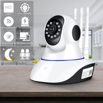 Hikity 1080P WIFI IP Kamera Überwachungskamera Webcam Camera Nachtsicht Überwachungskamera (Nachtsicht-Bewegungserkennung, Video Resolution: 1280*720/640*480)
