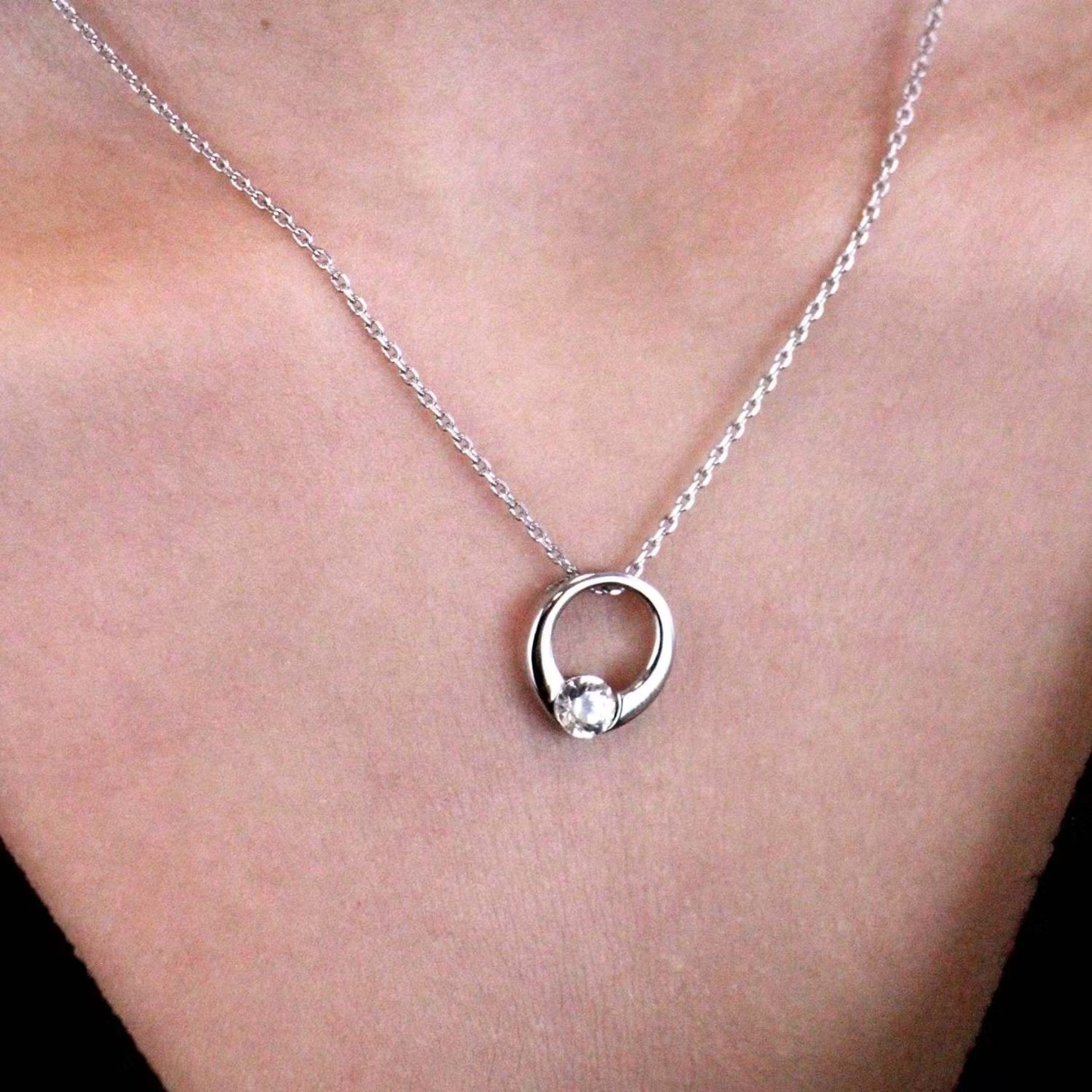 Ella Eisvogel Schmuckset Silber Ring, österreichischer Kristall, Rhodiniert