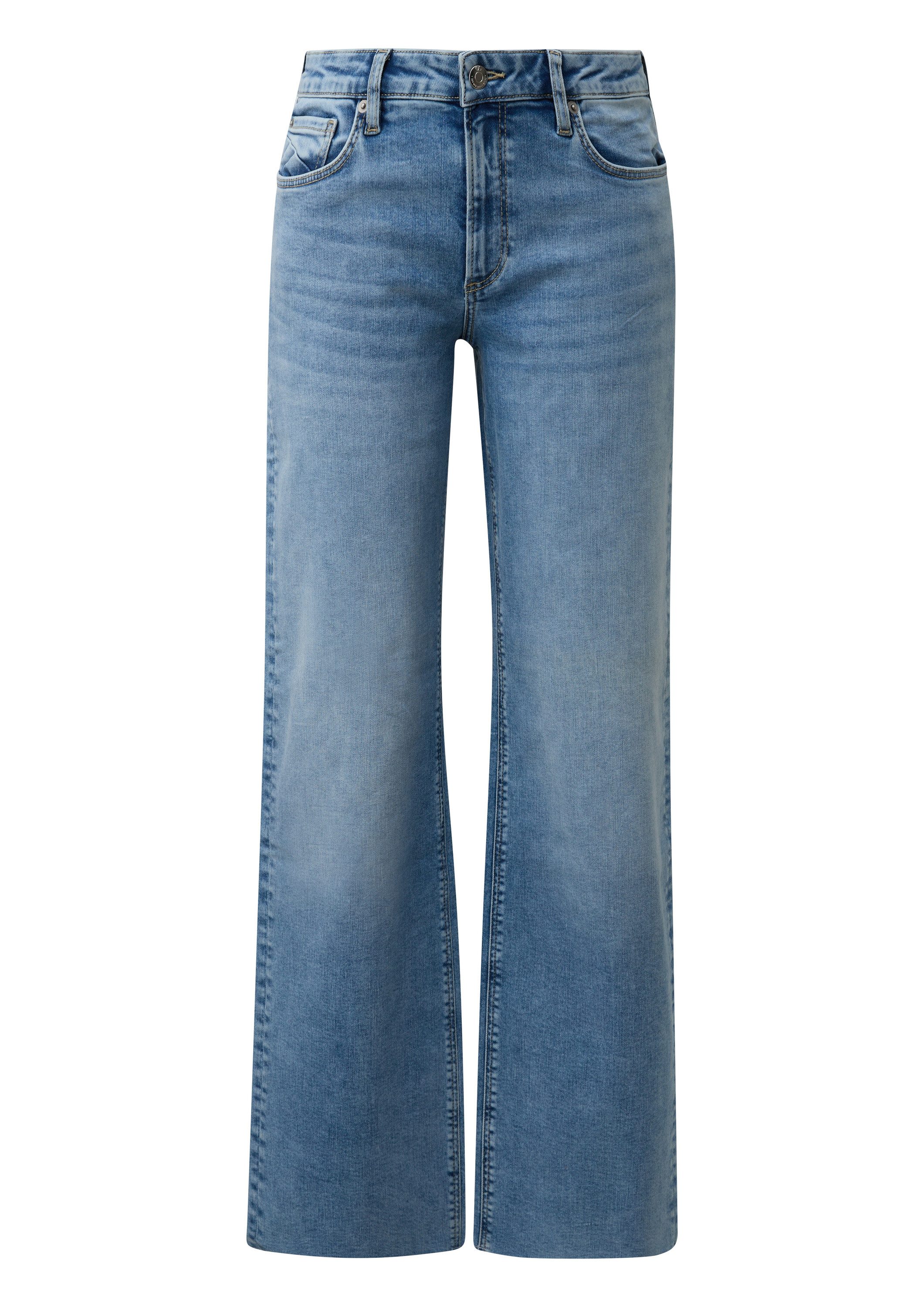 QS Weite Jeans Jeans-Hose CATIE Jeans Catie / Slim Fit / Mid Rise / Wide Le günstig online kaufen