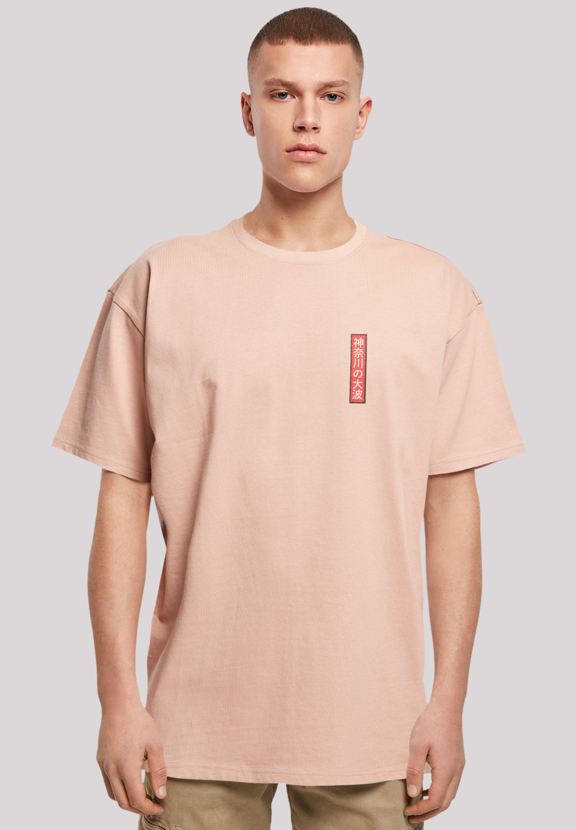 F4NT4STIC T-Shirt Kanagawa Japan Print Welle amber