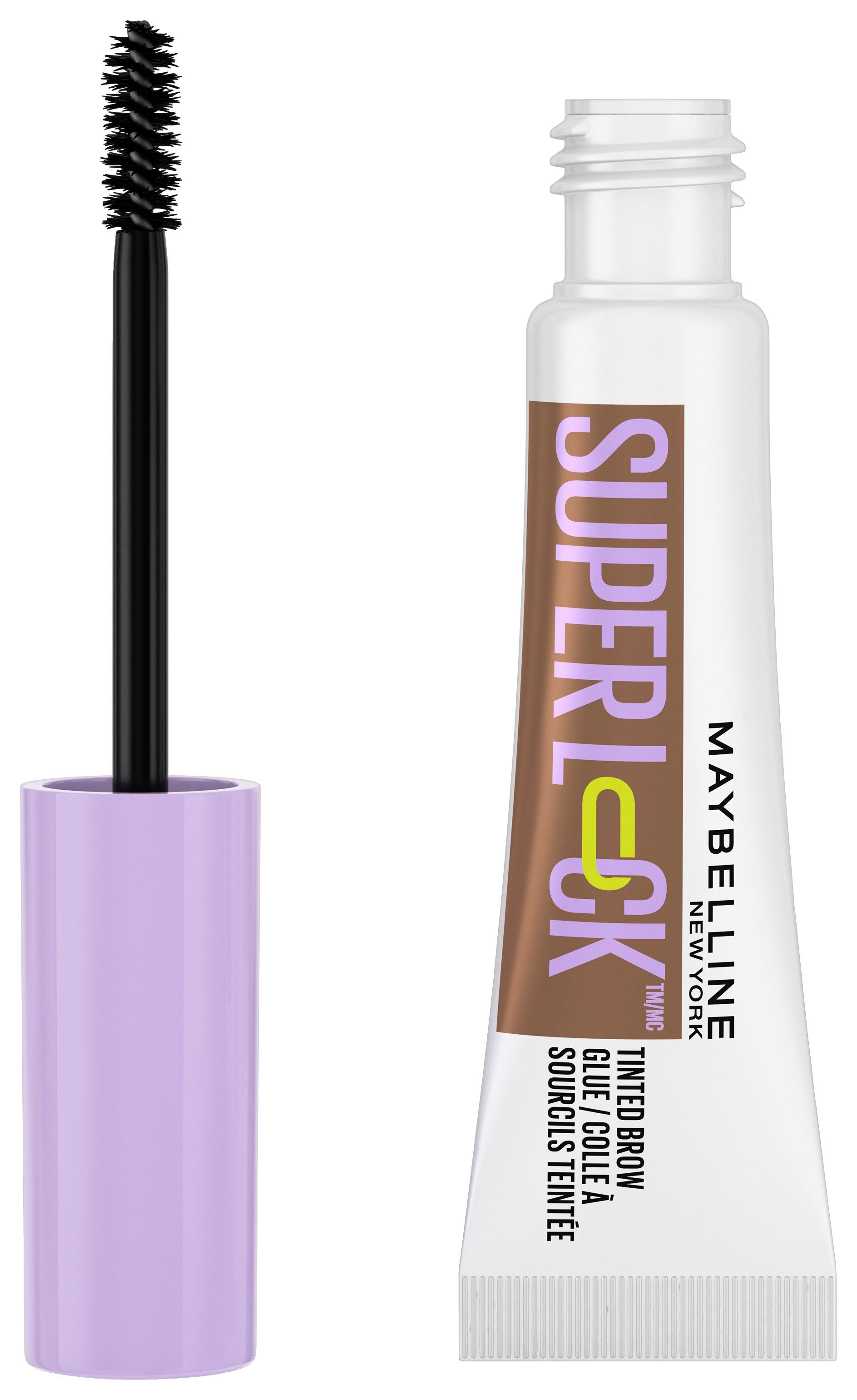 MAYBELLINE NEW YORK Augenbrauenpflege SUPER LOCK BROW GLUE AUGENBRAUENGEL, fixiert, definiert, formt, setzt Highlights, wischfest